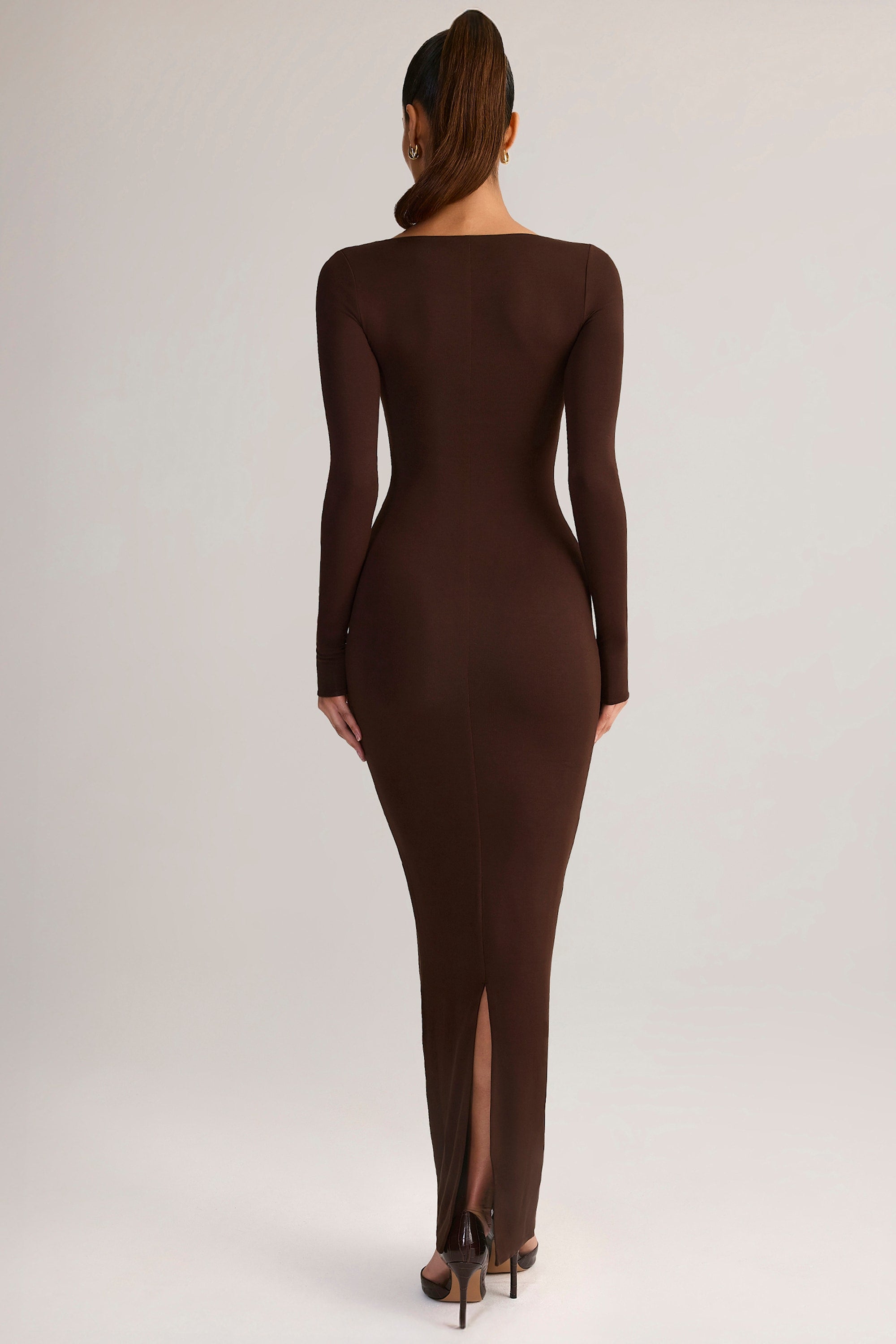 Lux Modal ScoopNeck Maxi Dress in Chocolate Brown Oh Polly — free download