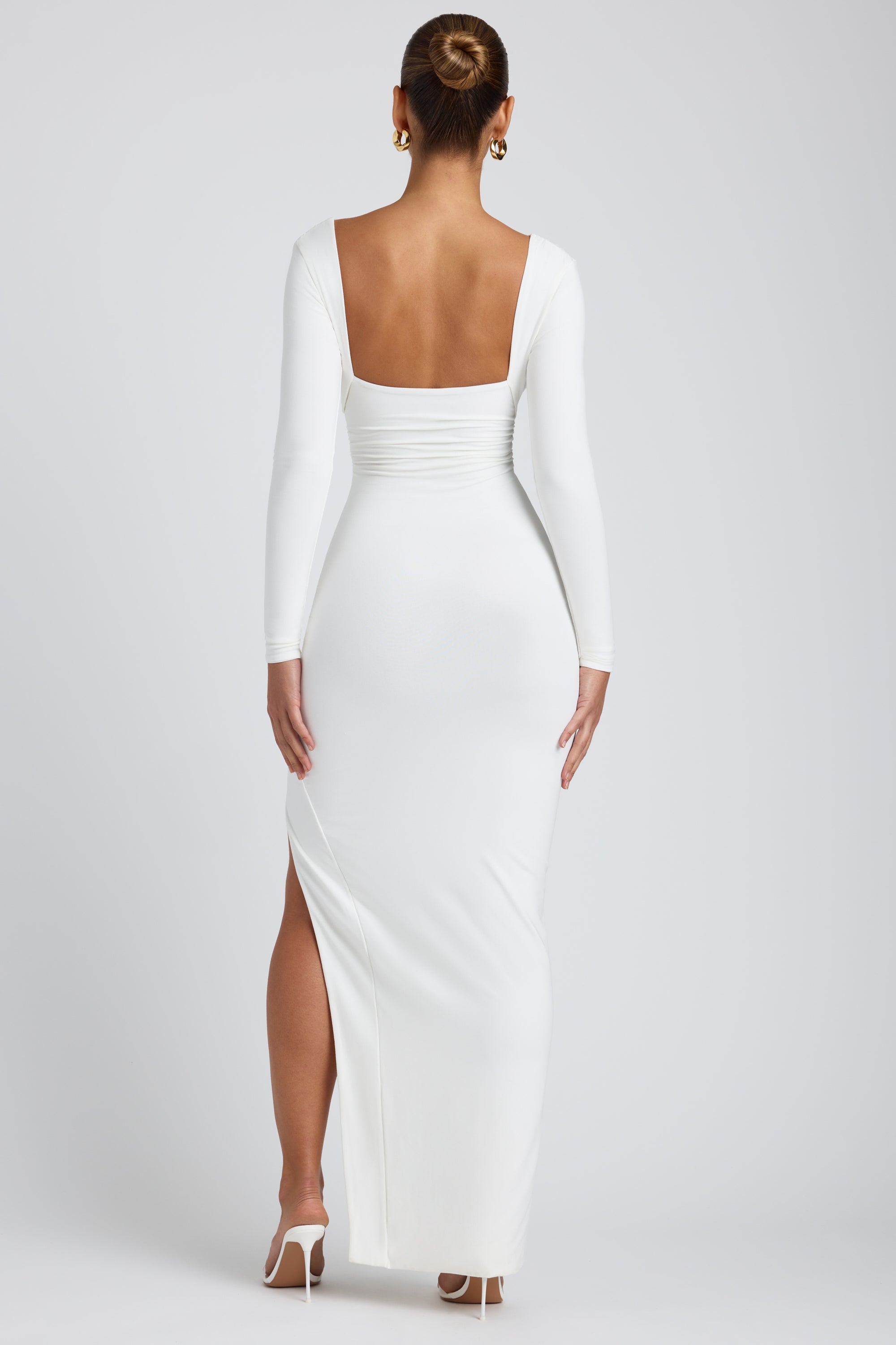 Two Tight Piece White Dress Long Long Sleeve Bodycon Maxi Dress Sewing Pattern (PDF) Canada Two Tight Piece White Dress Long Long Sleeve Bodycon Maxi Dress Sewing Pattern (PDF) Canada