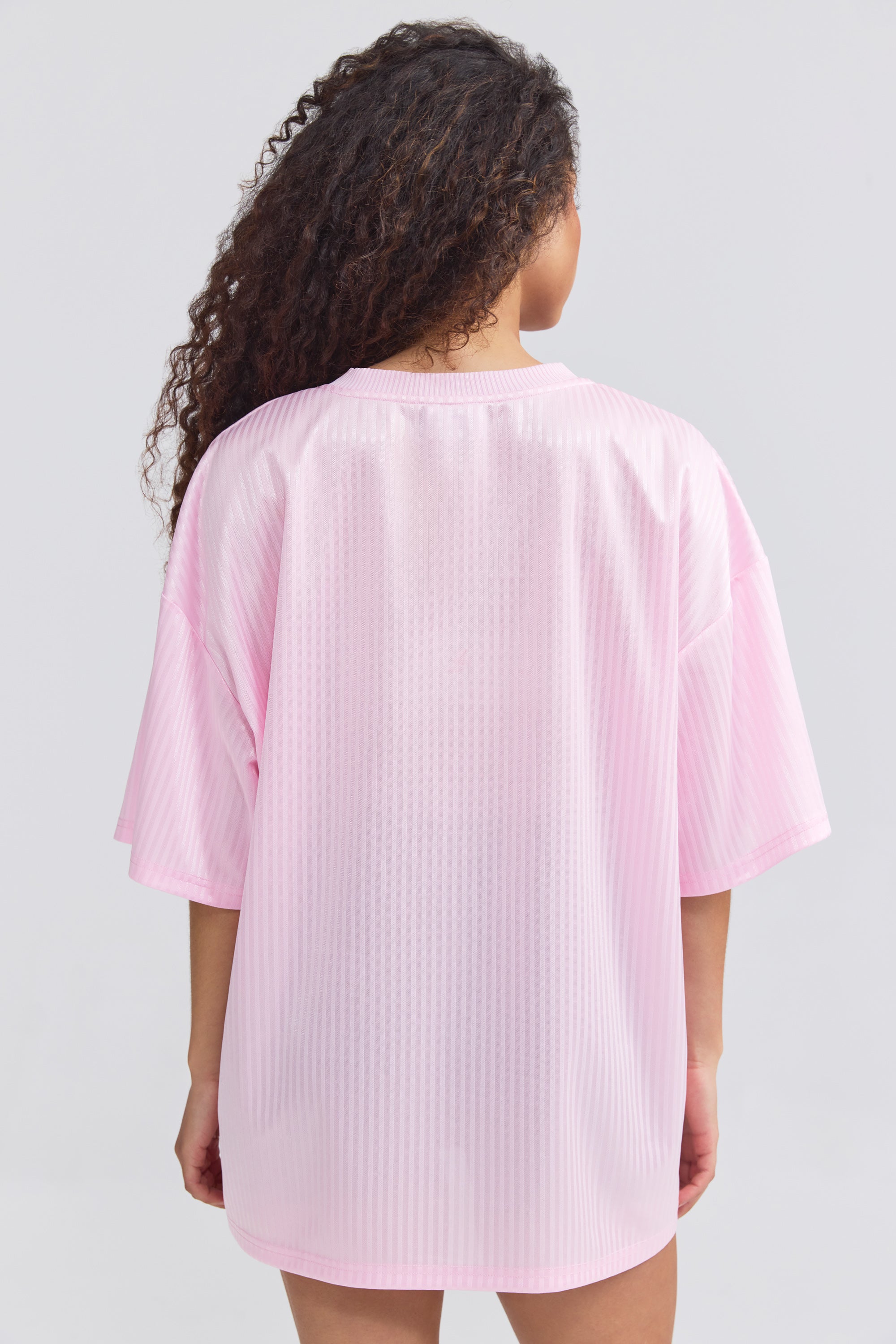 Oversized Piqué T-Shirt in Baby Pink | Oh Polly