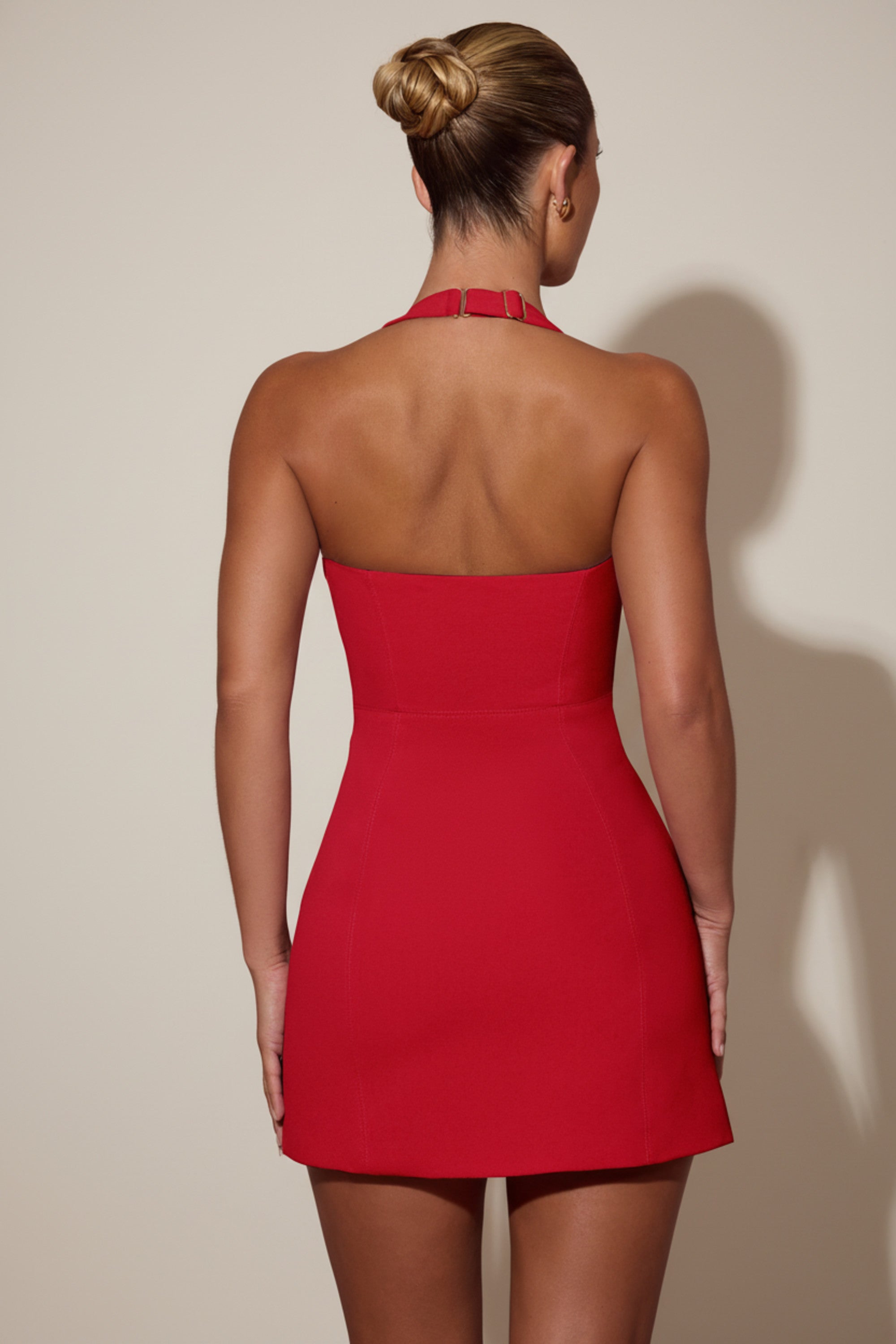 sachin and babi light blue dress Red Halter Dress