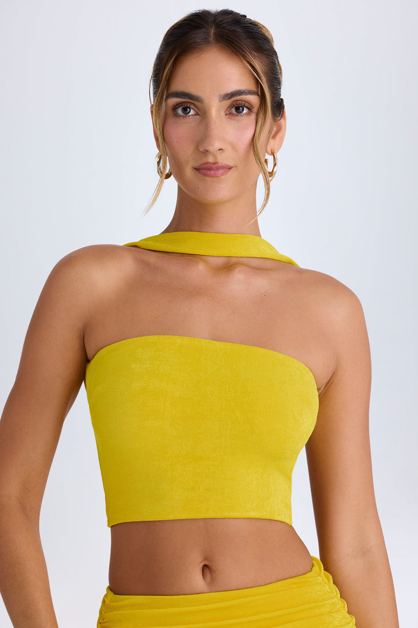 Choker-Detail Bandeau Top in Buttercup - 2