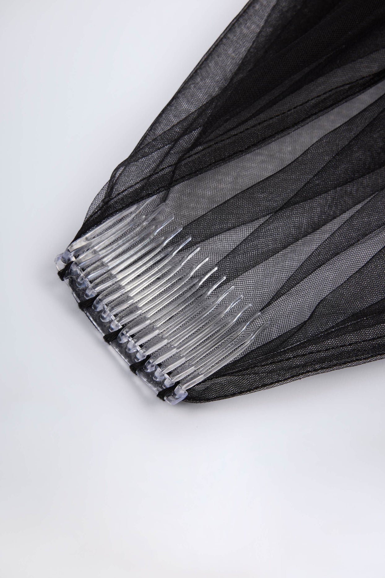Lace-Trim Veil in Black - 4