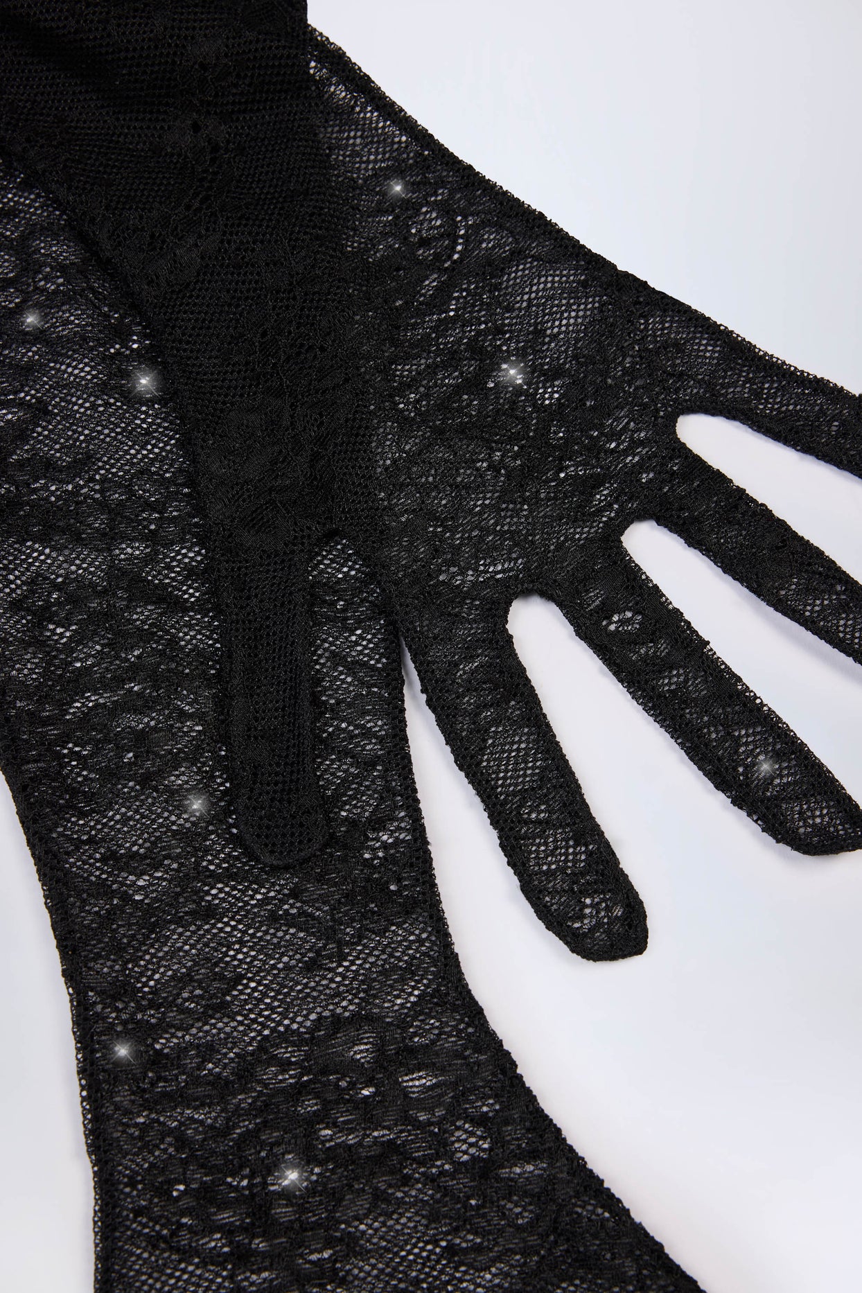 Lace Gloves in Black - 4