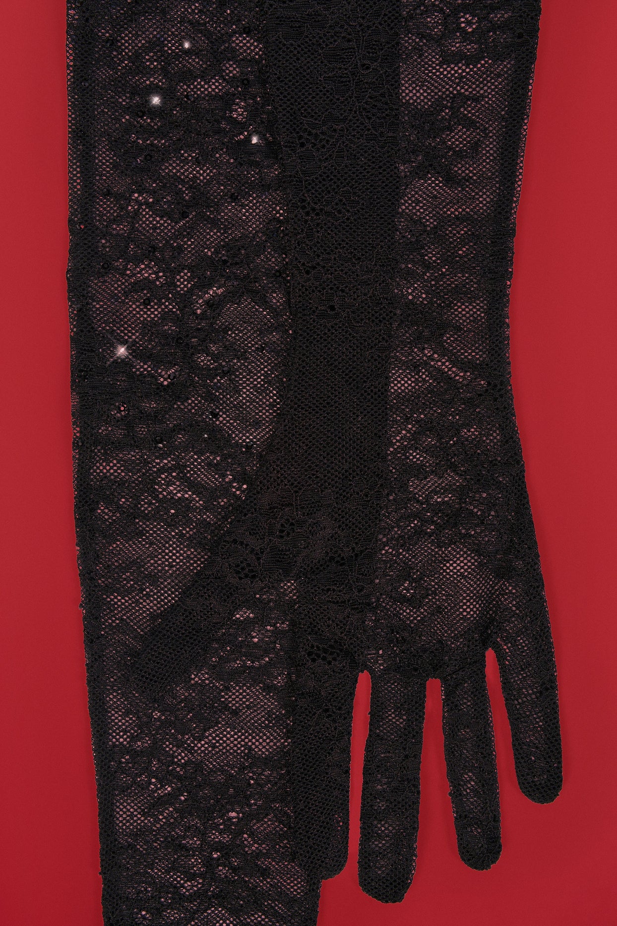 Lace Gloves in Black