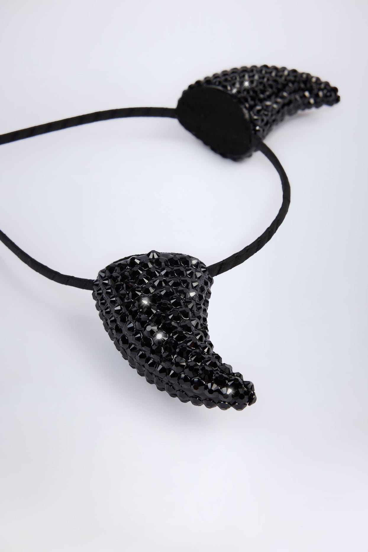 Devil Horns Headband in Black - 4