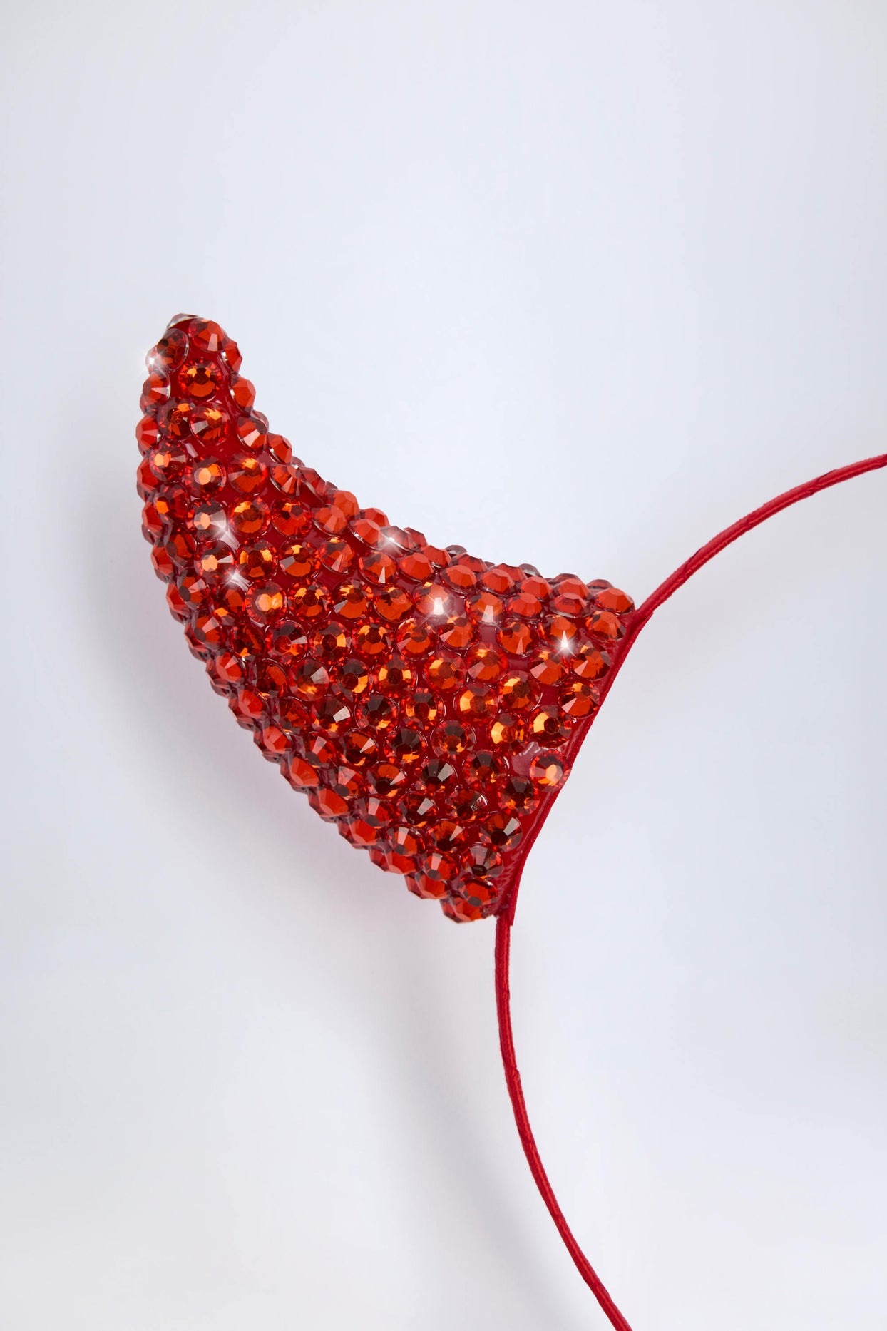 Devil Horns Headband in Fire Red - 4