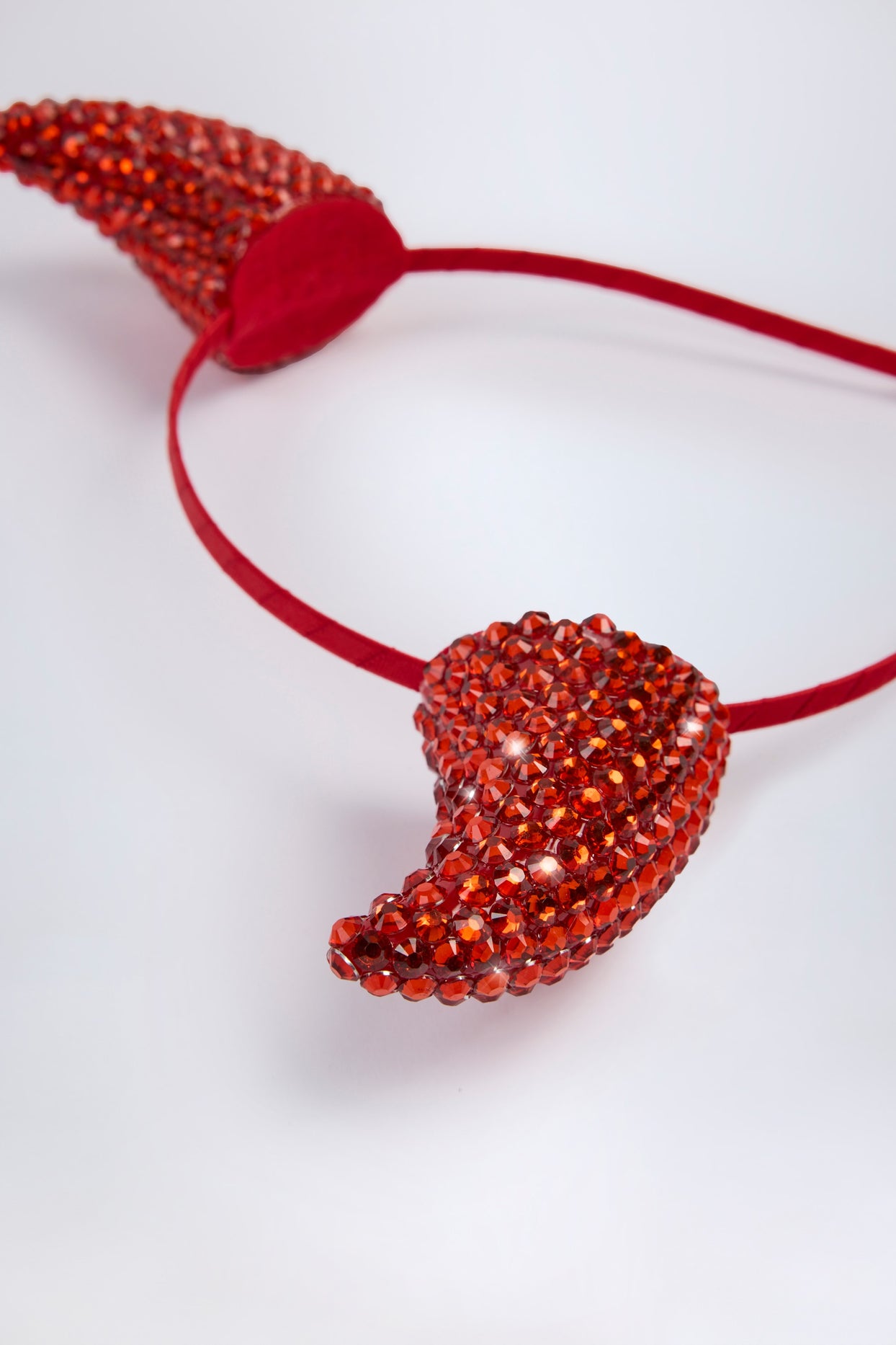 Devil Horns Headband in Fire Red - 5
