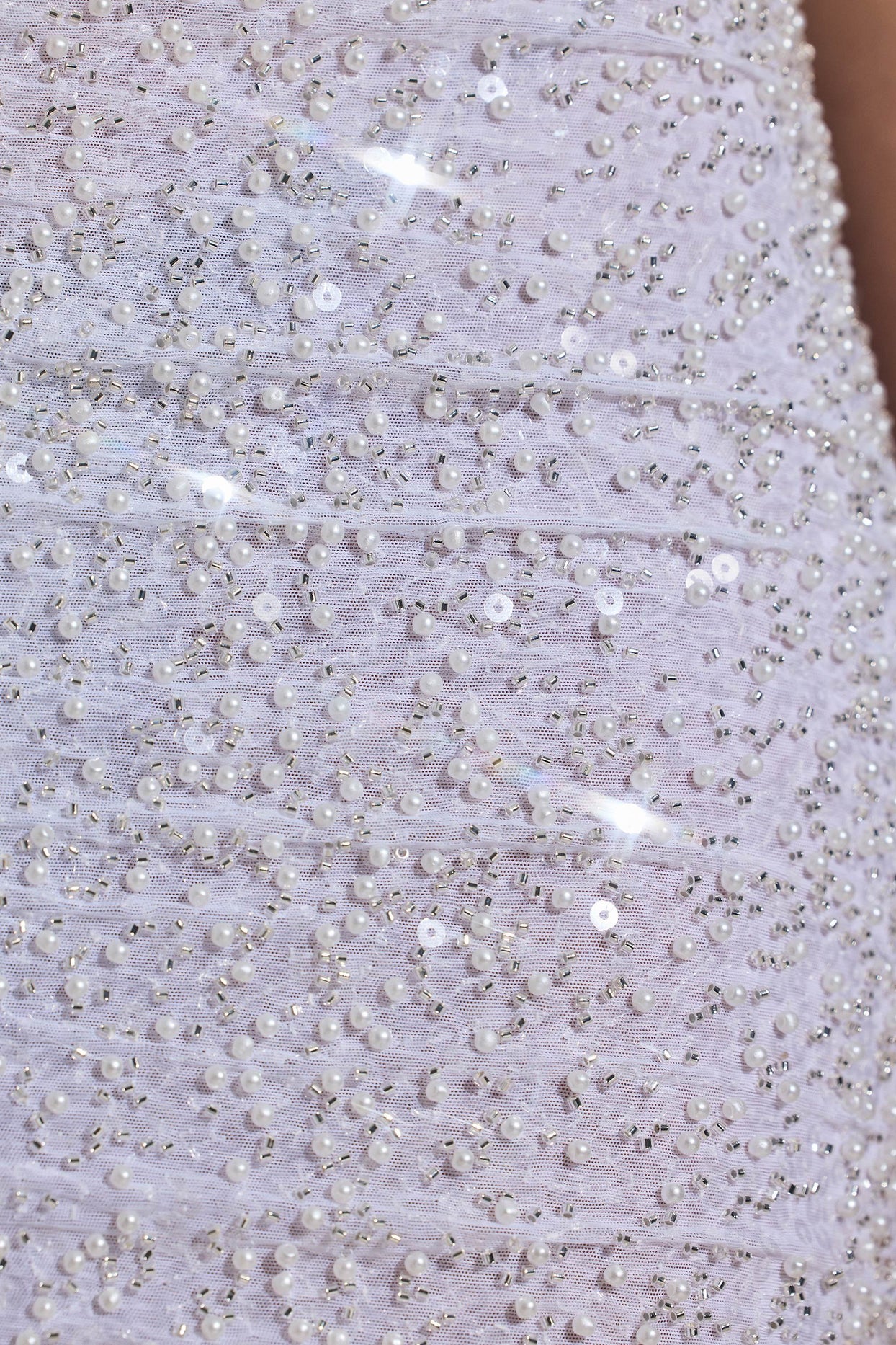 Embellished Cut-Out Halterneck Mini Dress in White - 5