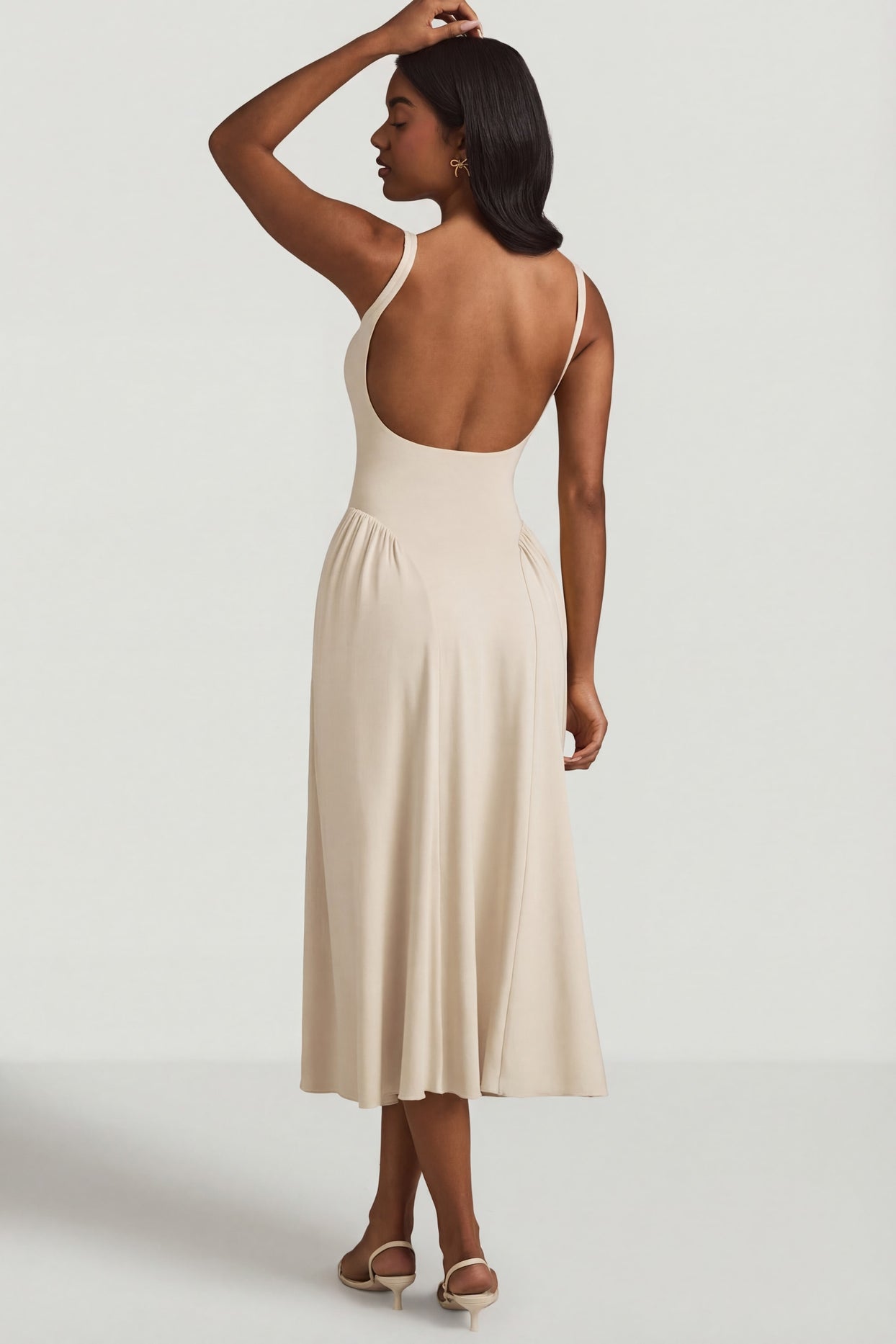 Modal A-Line Midaxi Dress in Ivory - 7