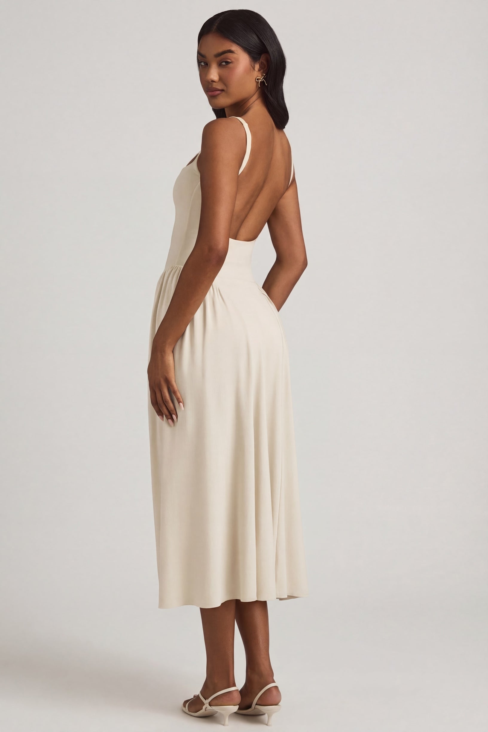 Modal A-Line Midaxi Dress in Ivory - 2