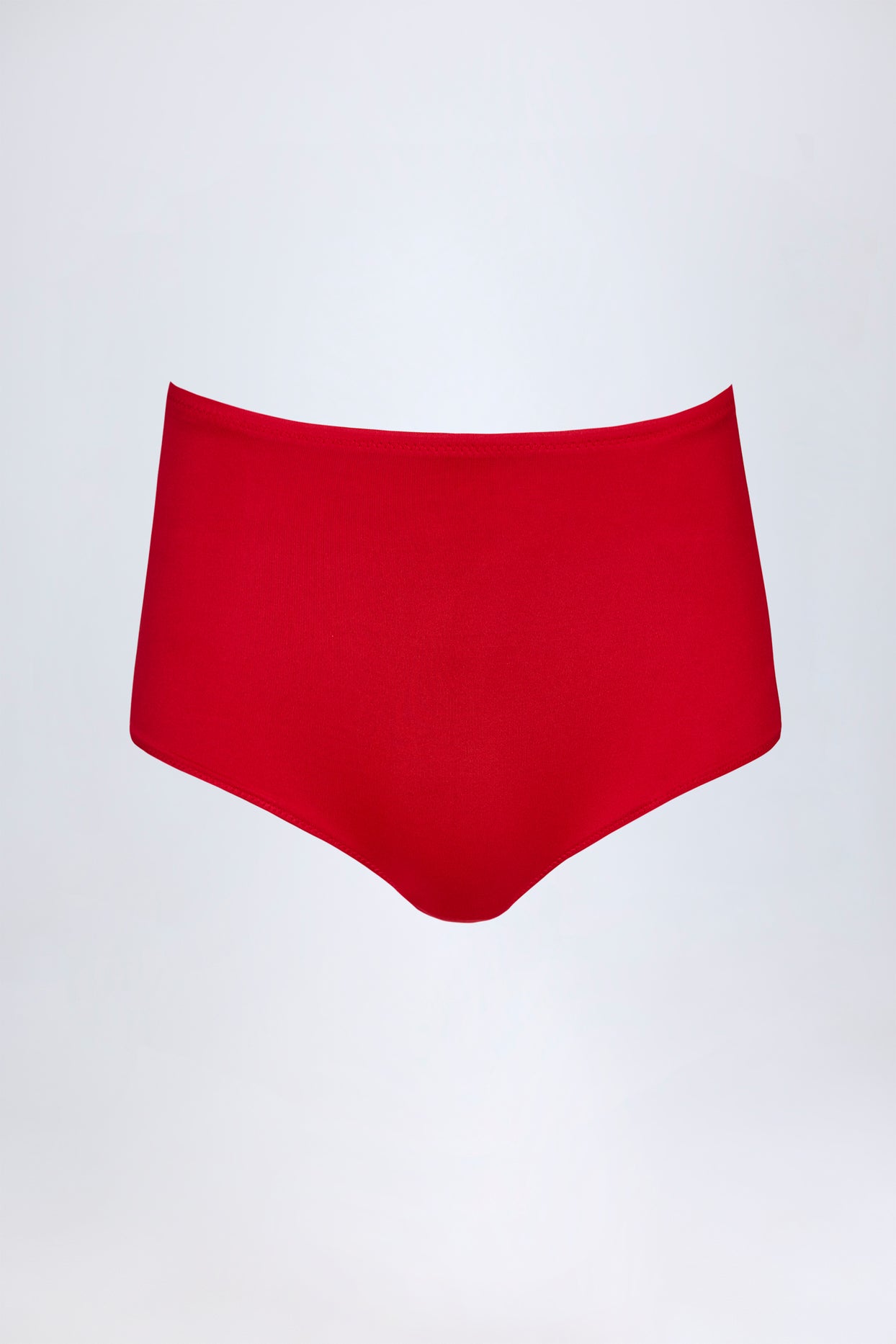Slinky Jersey Low-Rise Hotpants in Fire Red - 5