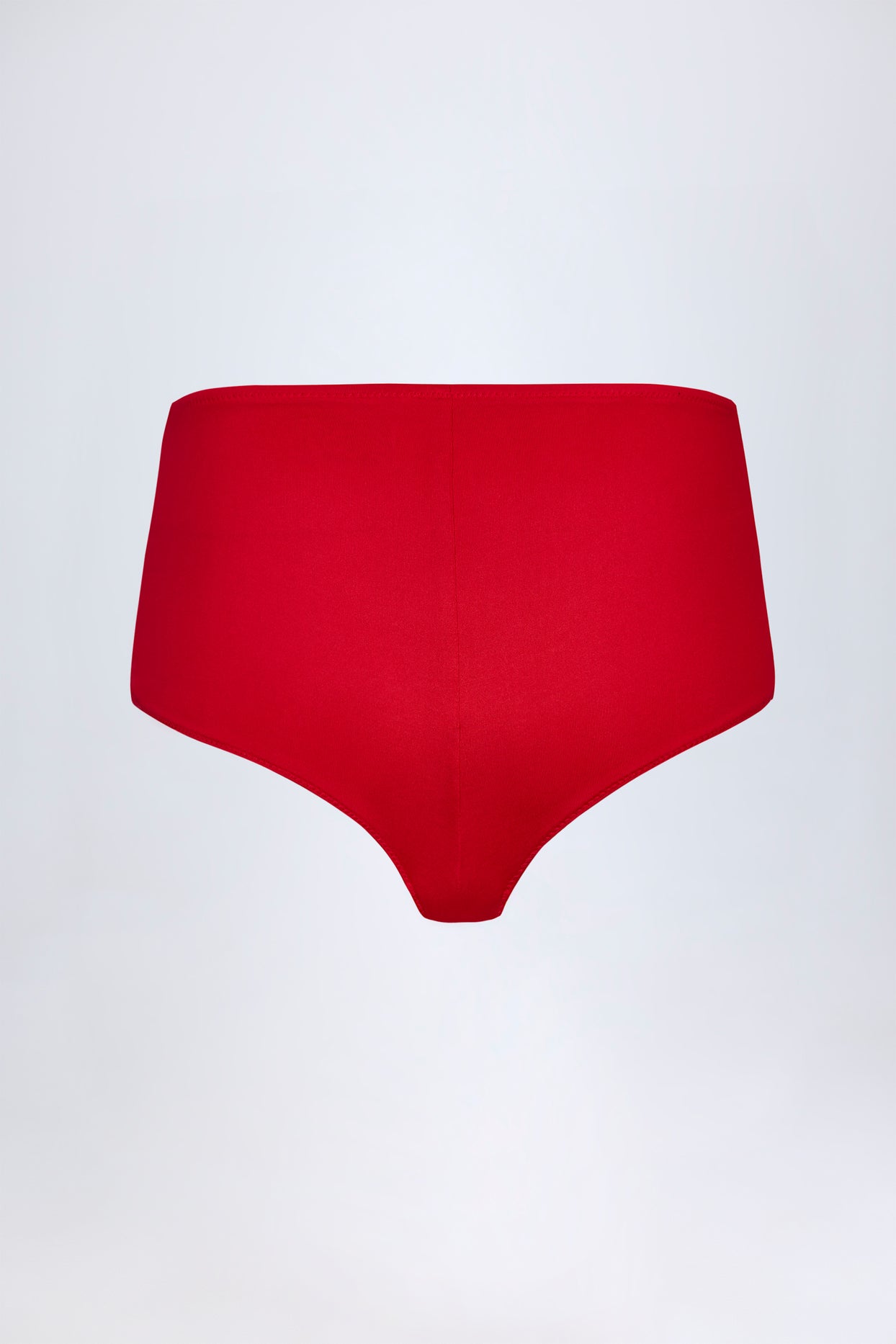 Slinky Jersey Low-Rise Hotpants in Fire Red - 6