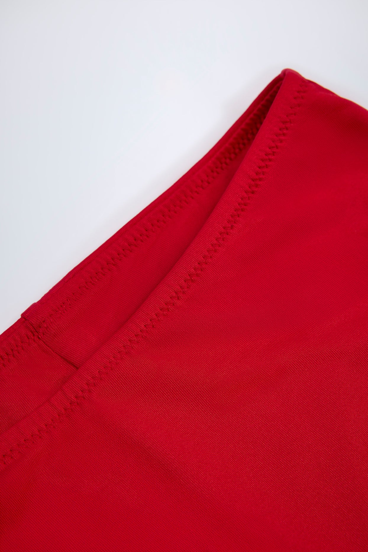 Slinky Jersey Low-Rise Hotpants in Fire Red - 7