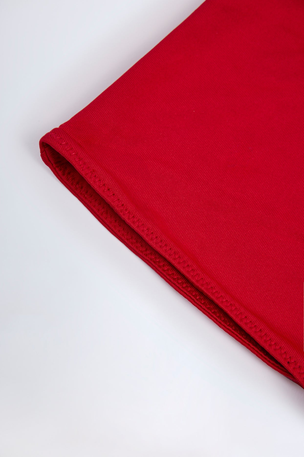 Slinky Jersey Low-Rise Hotpants in Fire Red - 8