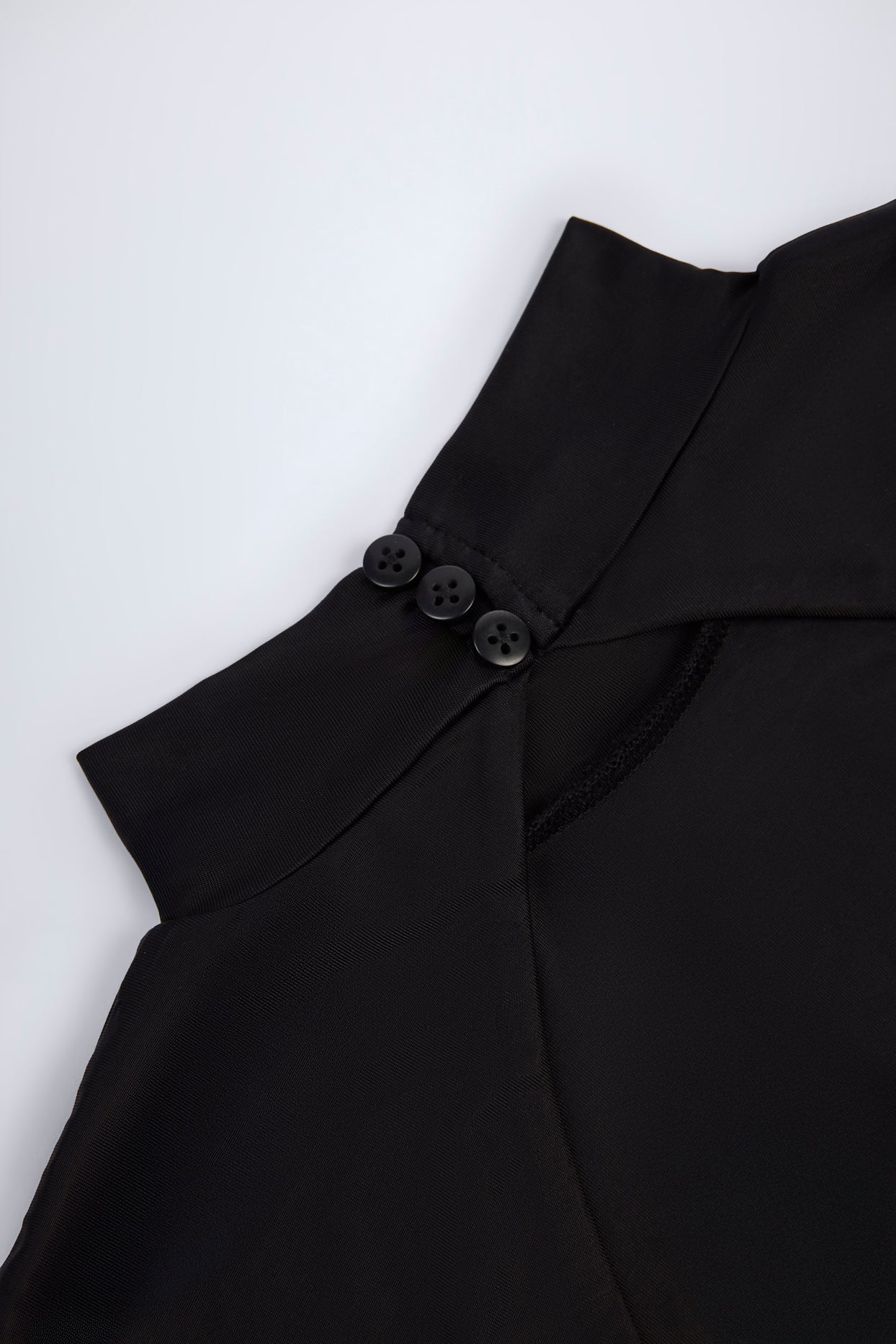Slinky Jersey Backless Mini Dress in Black - 7