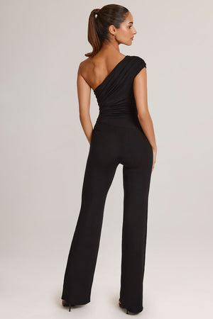Modal One-Shoulder Jumpsuit in Black