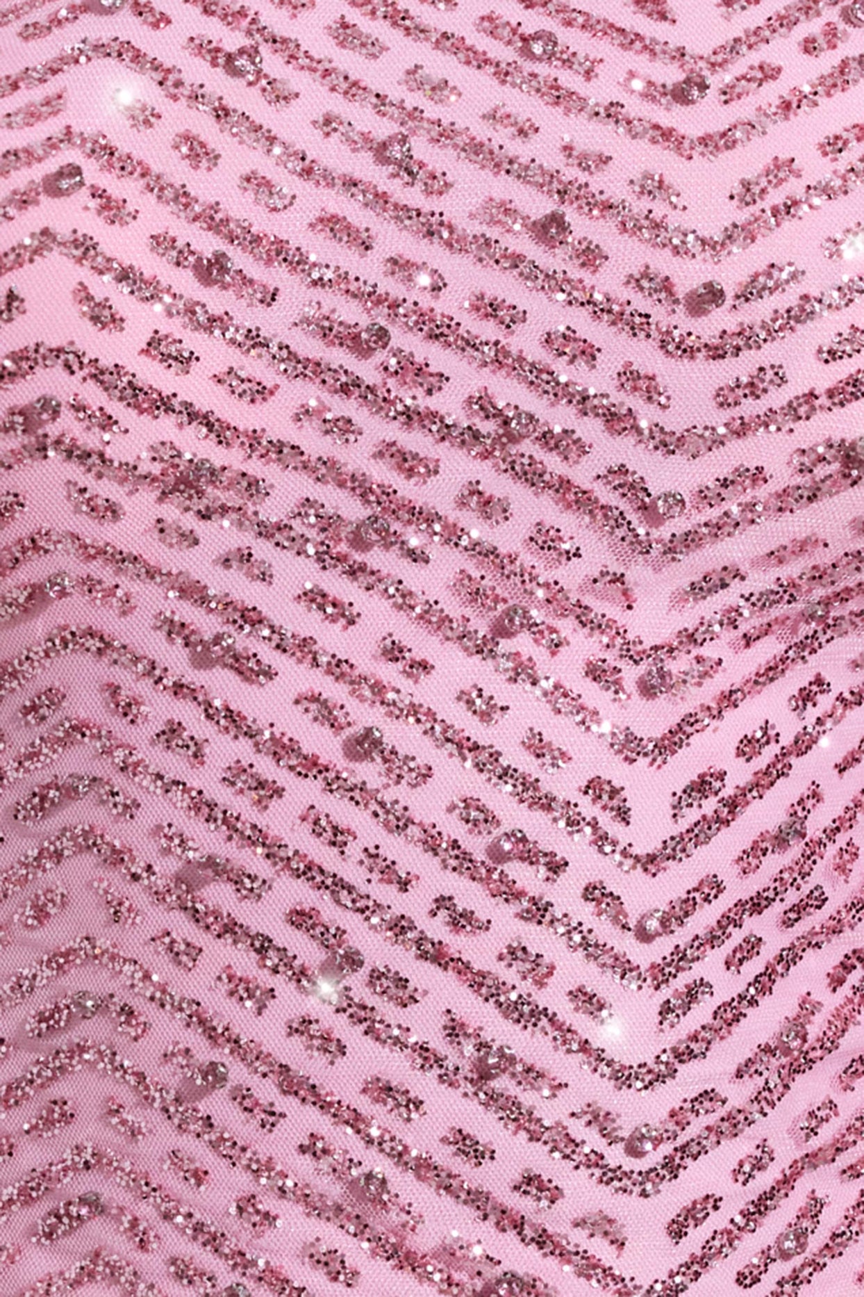 Embellished Asymmetric Scarf-Detail Top in Pink - 7