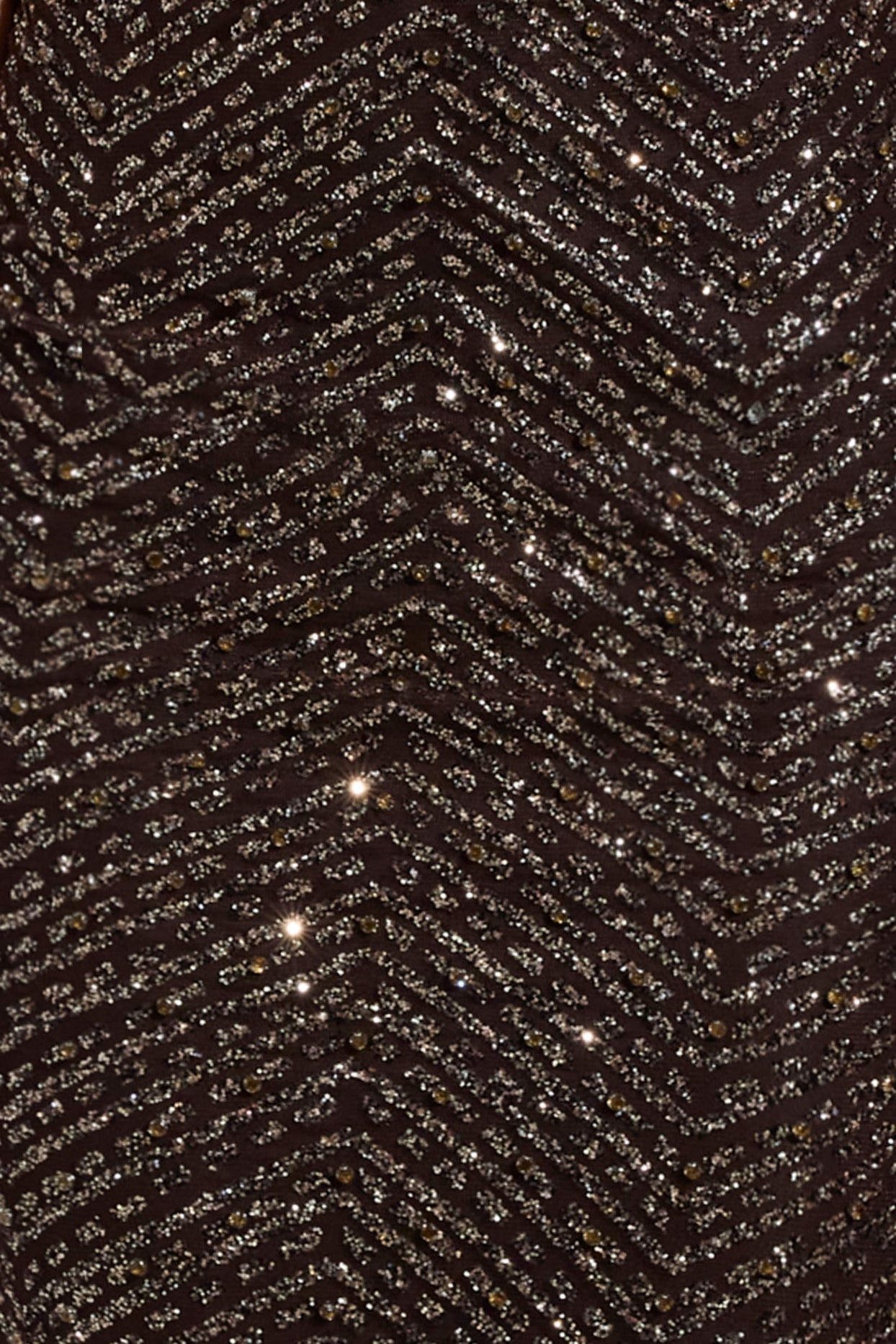Embellished Scoop-Neck Thigh-Split Maxi Dress in Brown - 4