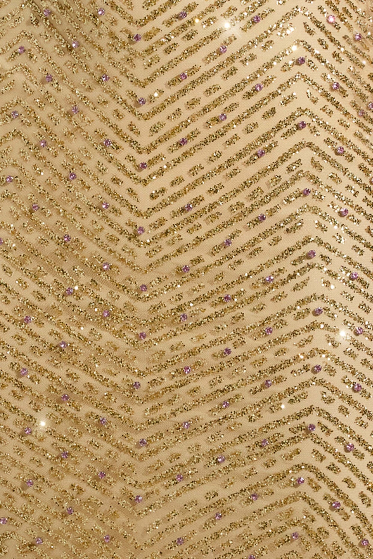 Embellished Scoop-Neck Thigh-Split Maxi Dress in Gold - 7