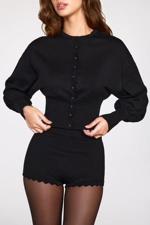 Knit Cardigan in Black
