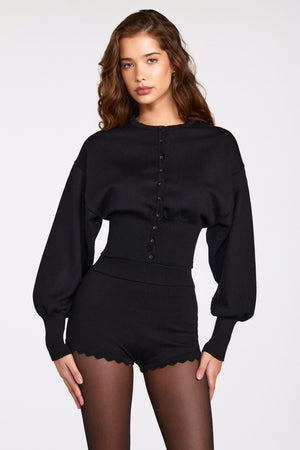 Knit Cardigan in Black