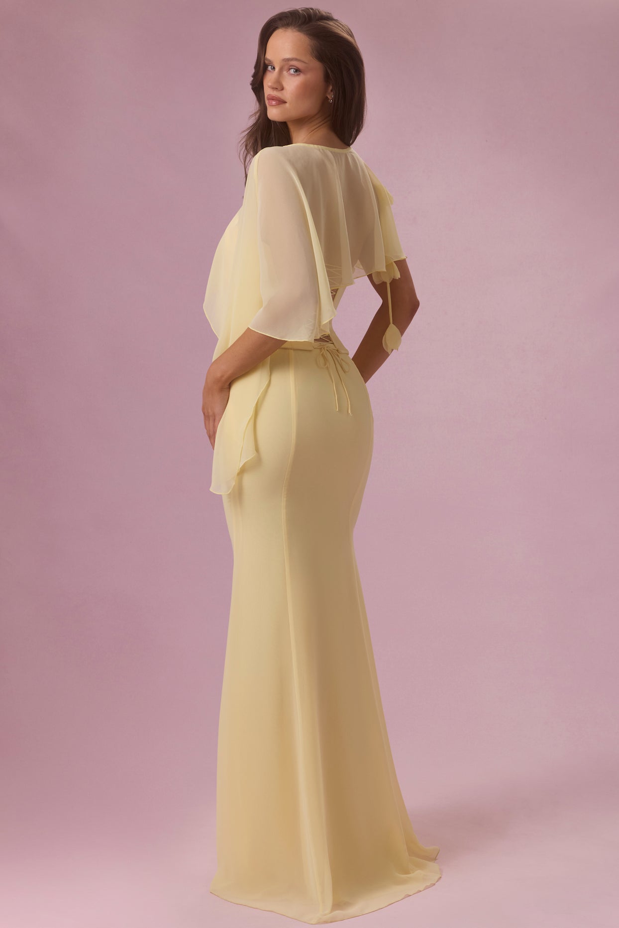 Chiffon Cape in Butter - 6