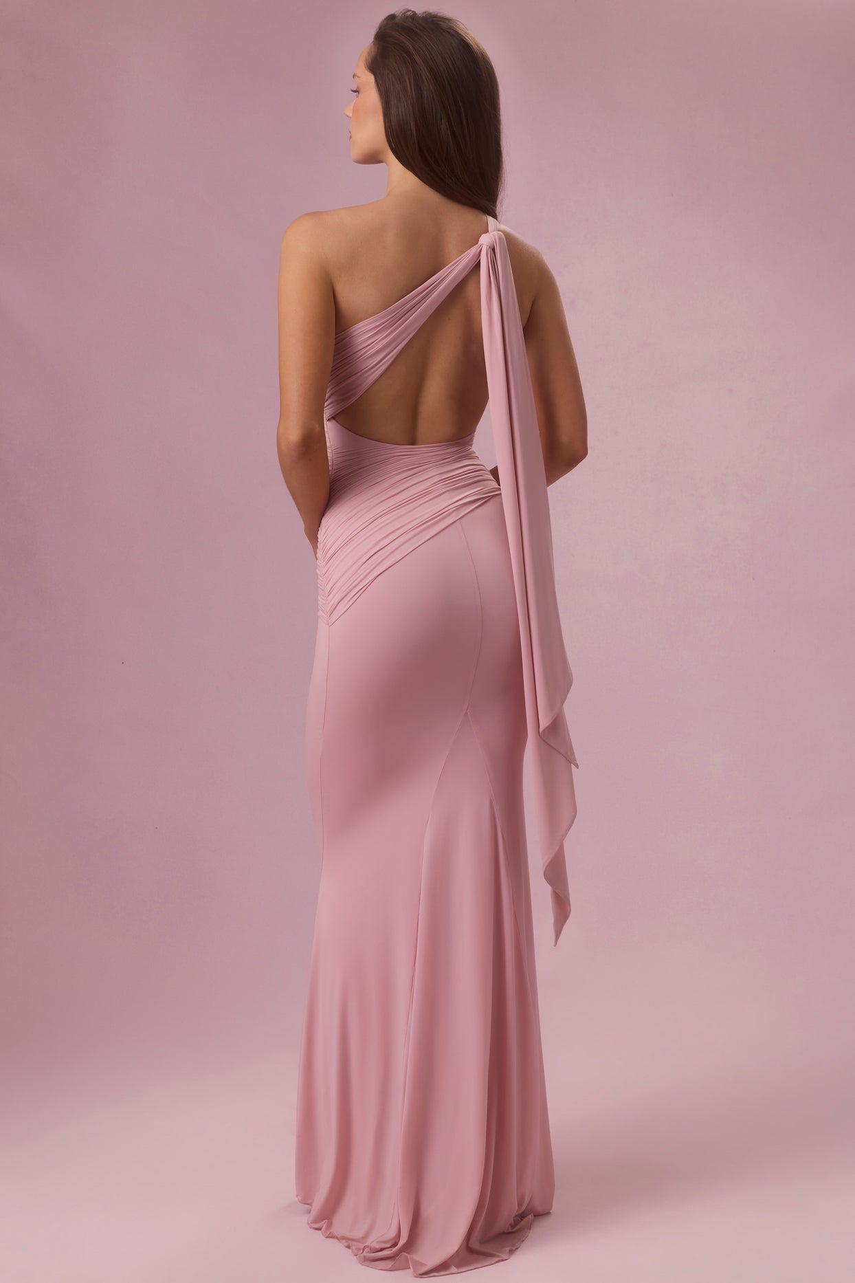 Jersey Bridesmaid Dress in Blush Pink - 3