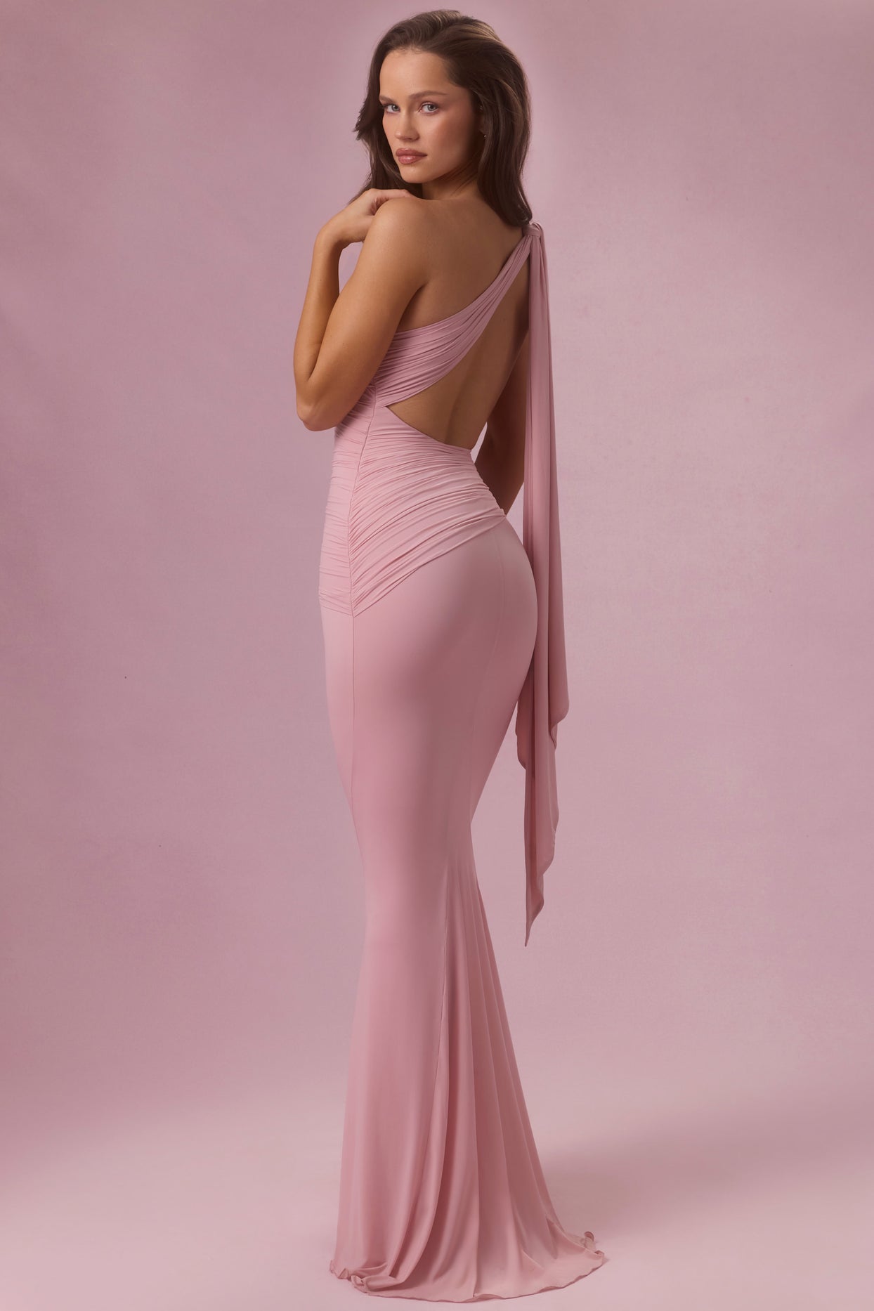 Jersey Bridesmaid Dress in Blush Pink - 5