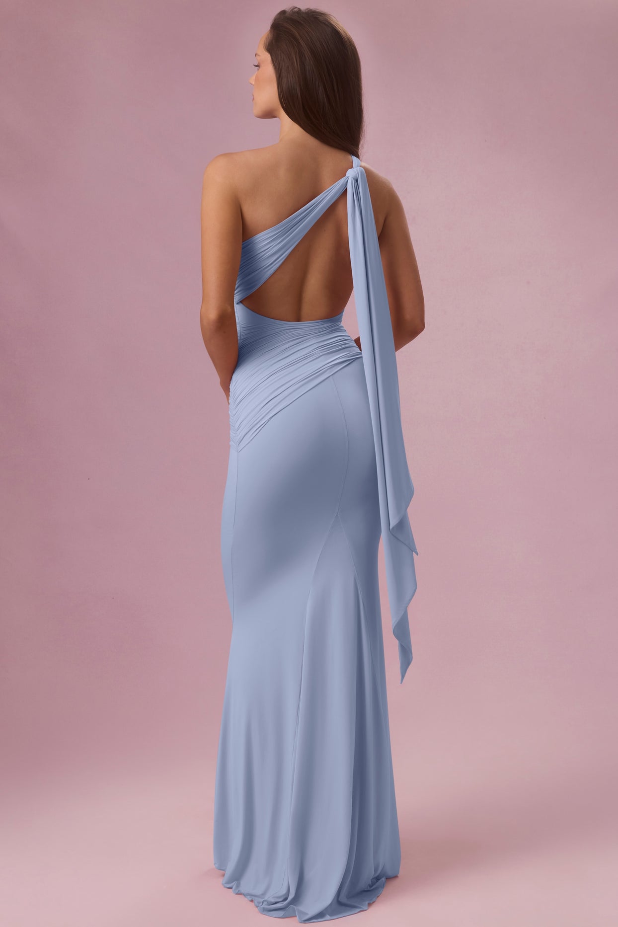 Jersey Bridesmaid Dress in Sky Blue - 5