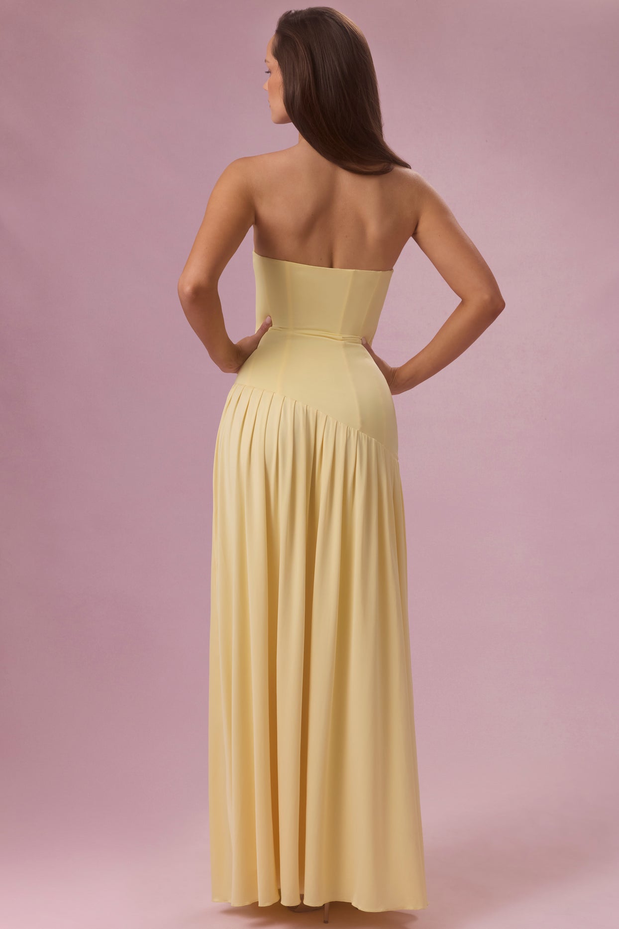 Jersey Strapless Gown in Butter - 6