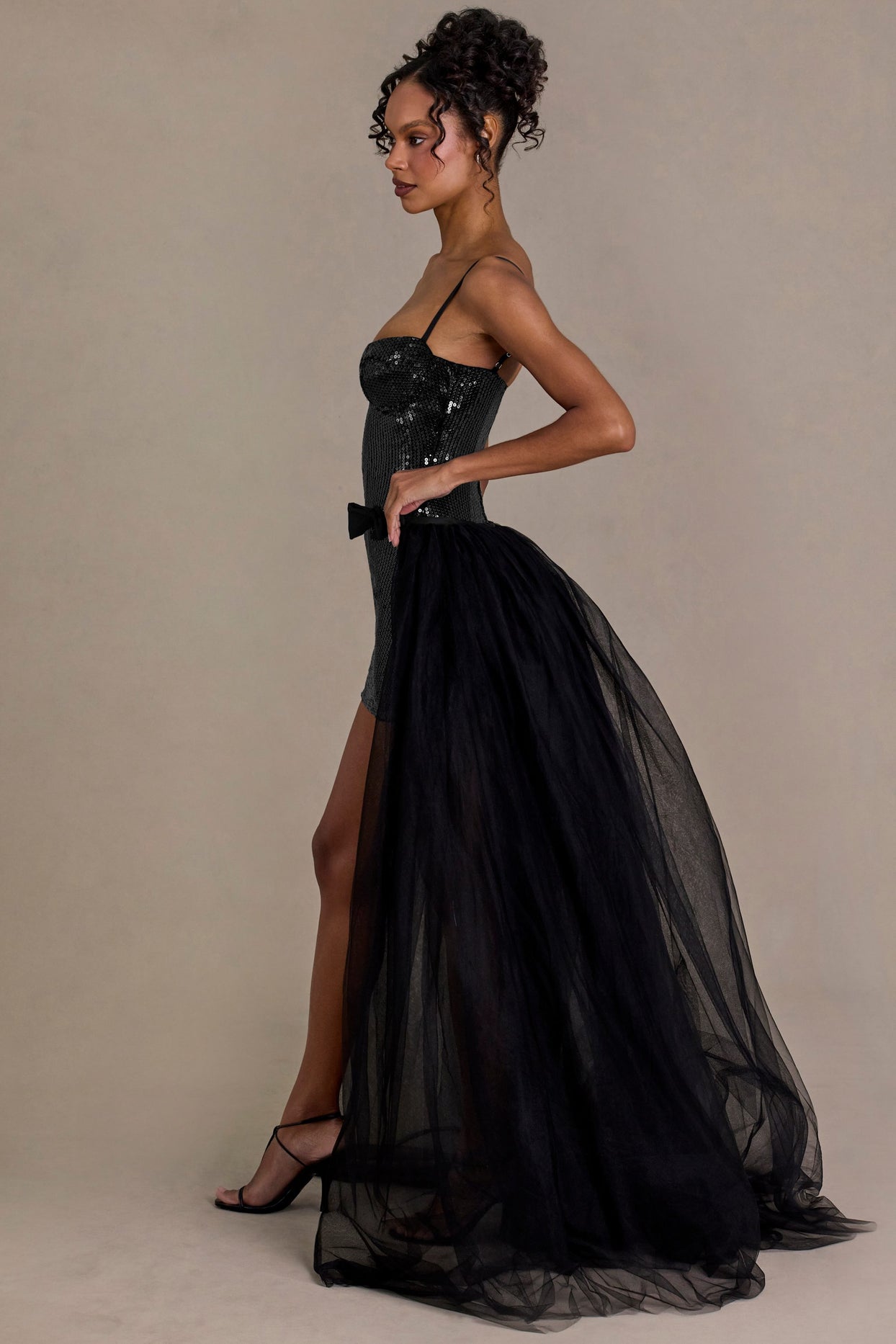Tulle Skirt in Black - 3