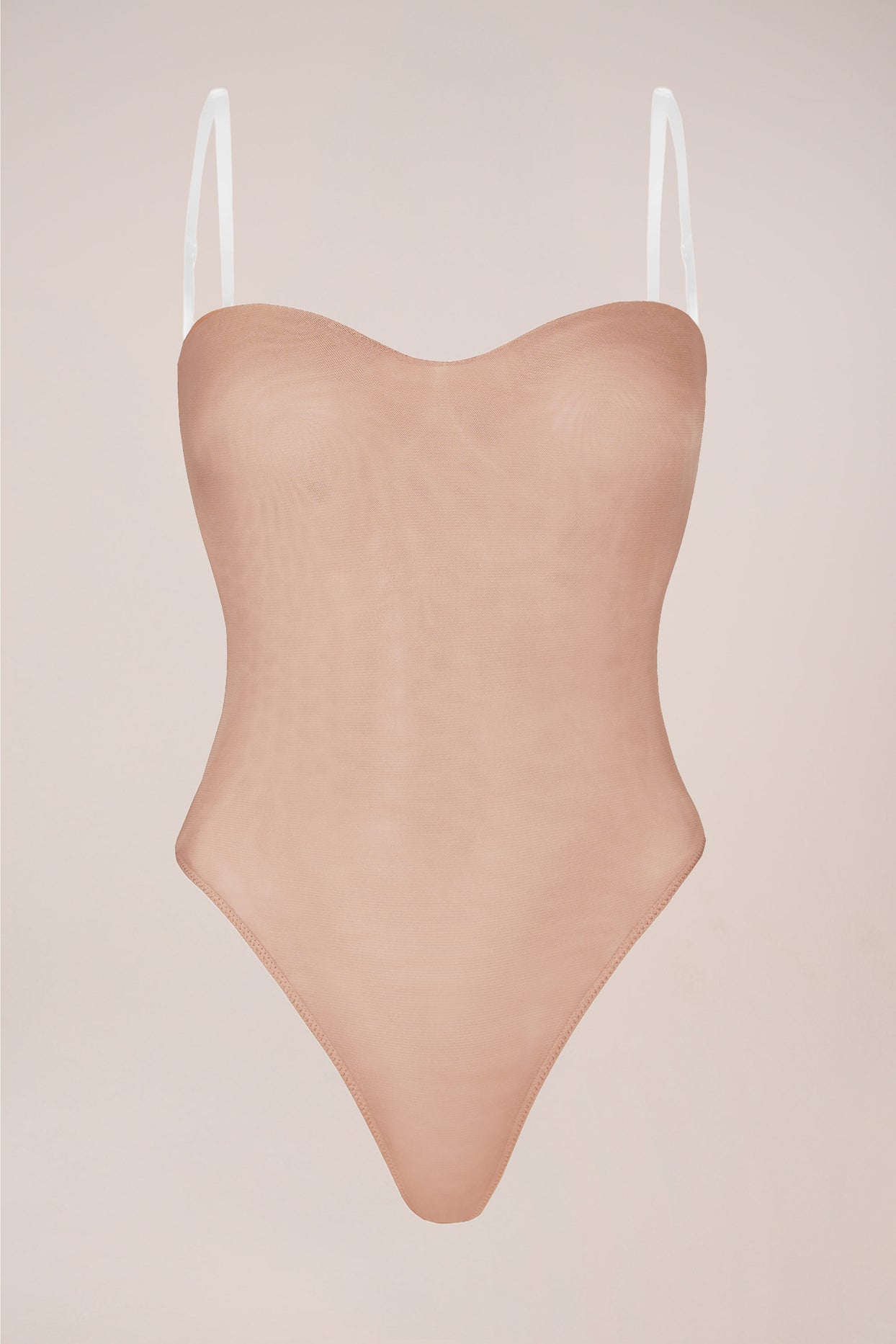 Strapless Bodysuit in Warm Peach - 1