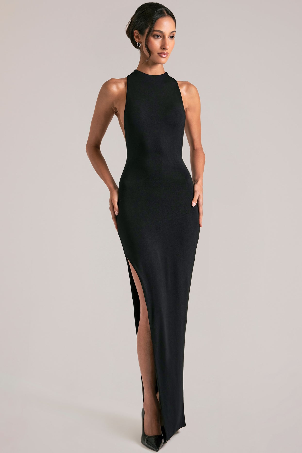 Sleeveless Maxi Dress  in Black - 5