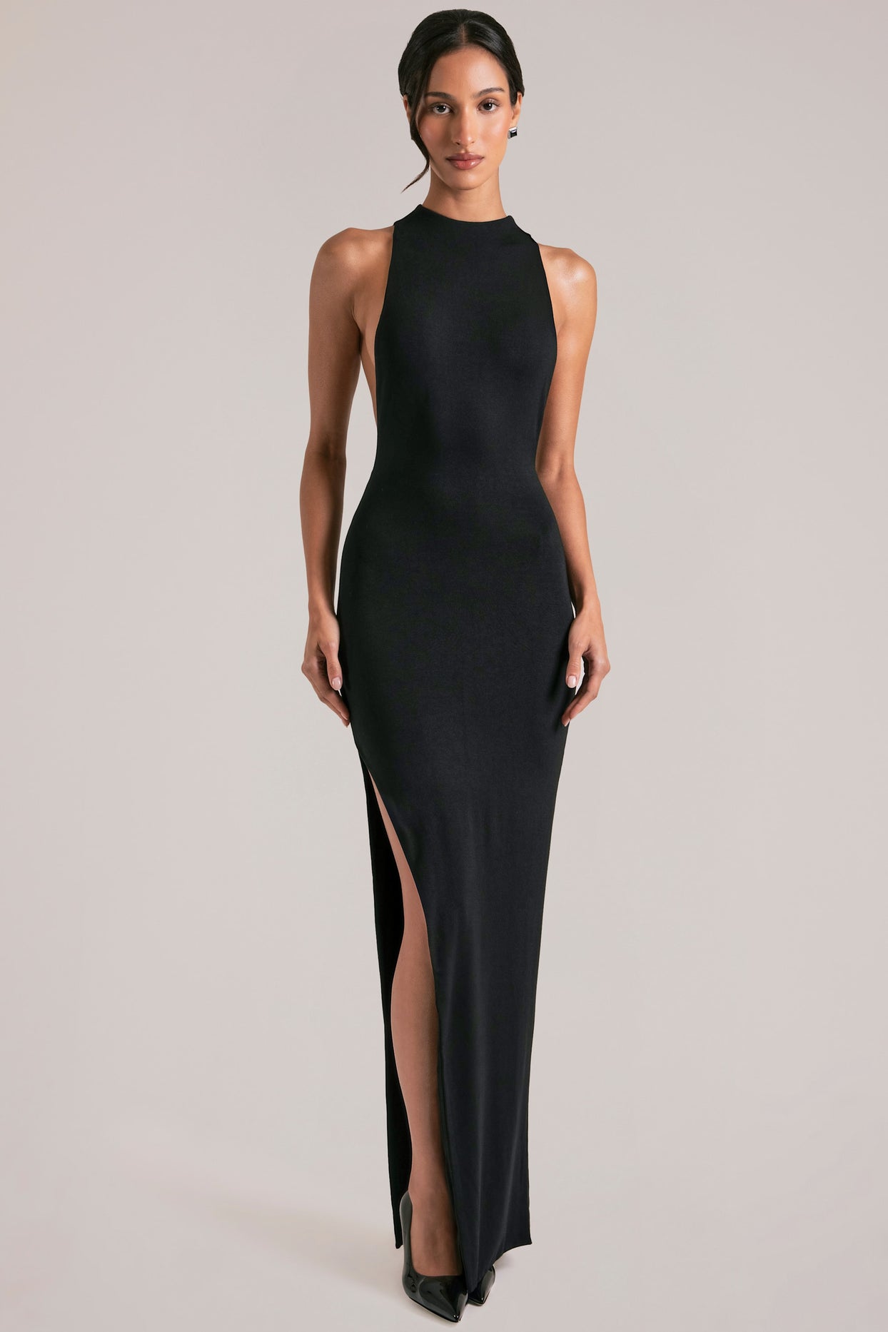 Sleeveless Maxi Dress  in Black - 7