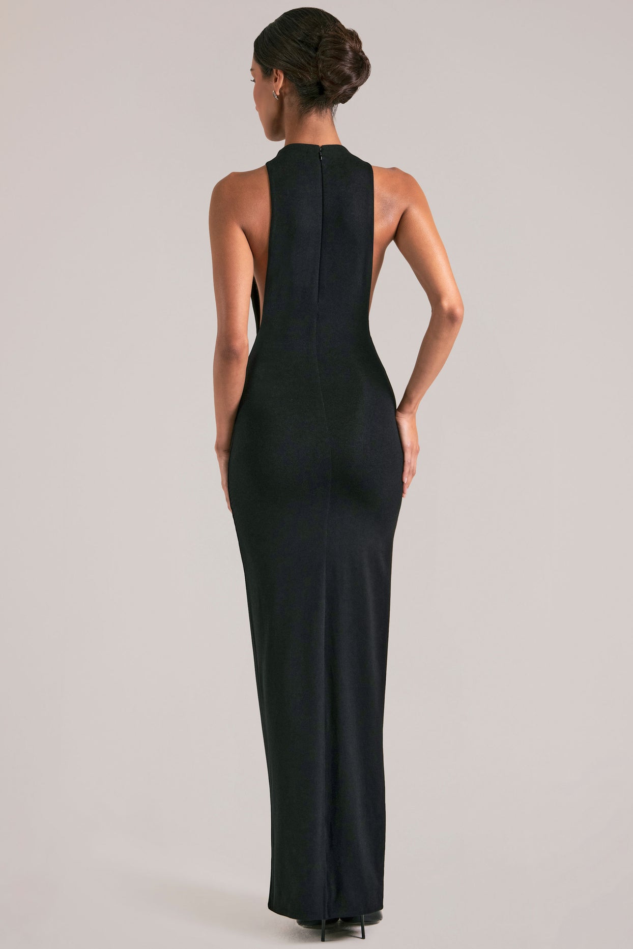 Sleeveless Maxi Dress  in Black - 8