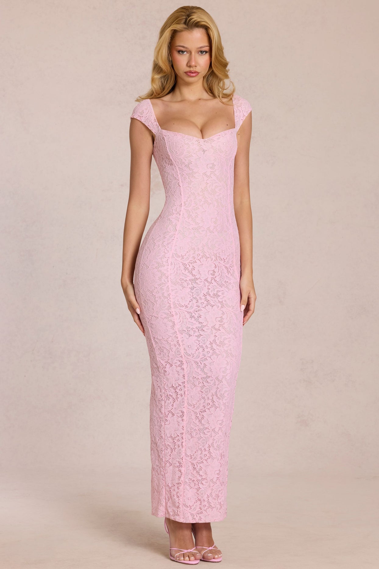 Sweetheart-Neck Maxi Dress in Blossom Pink - 7