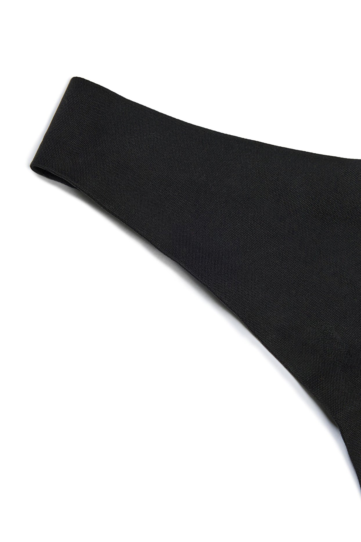 Seamless Knit Thong in Black - 3