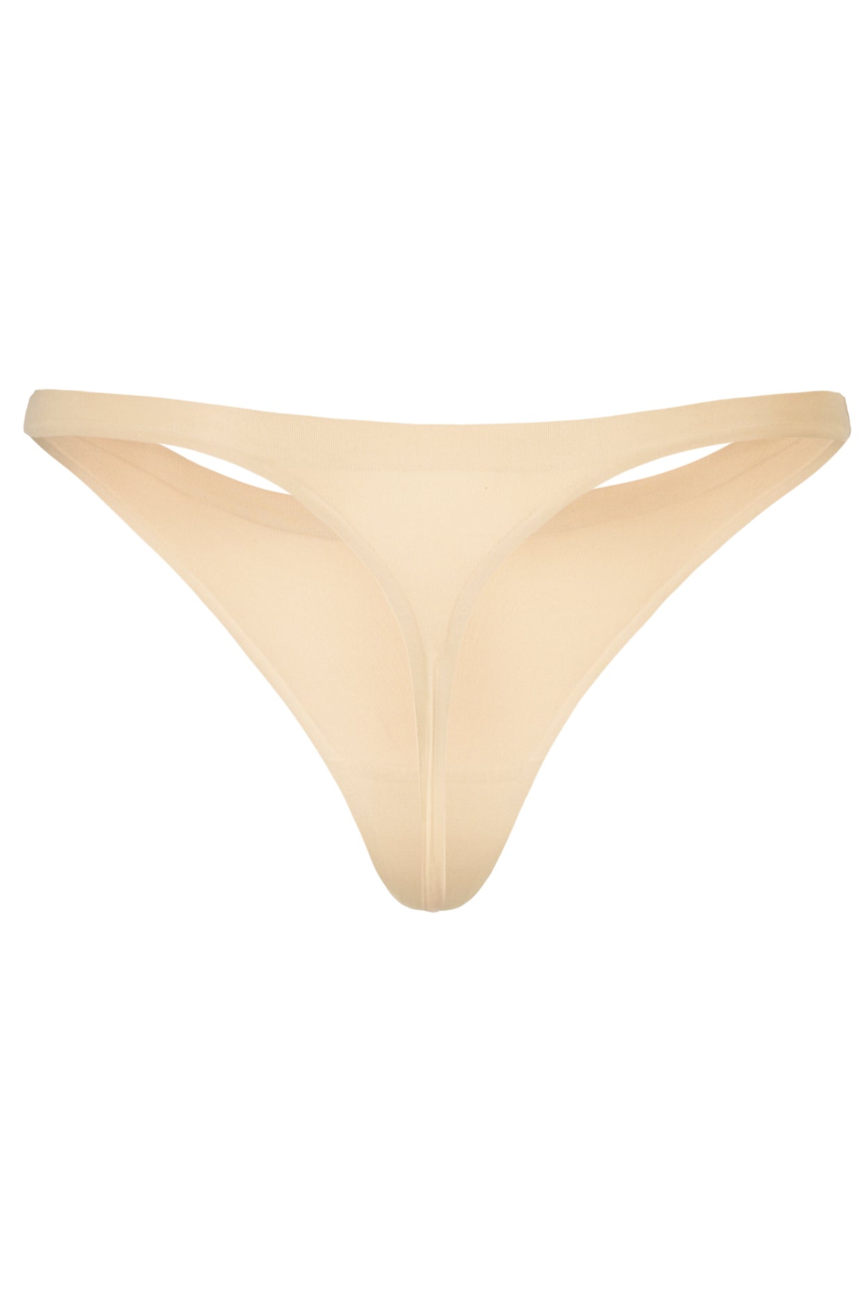 Seamless Knit Thong in Warm Peach - 2