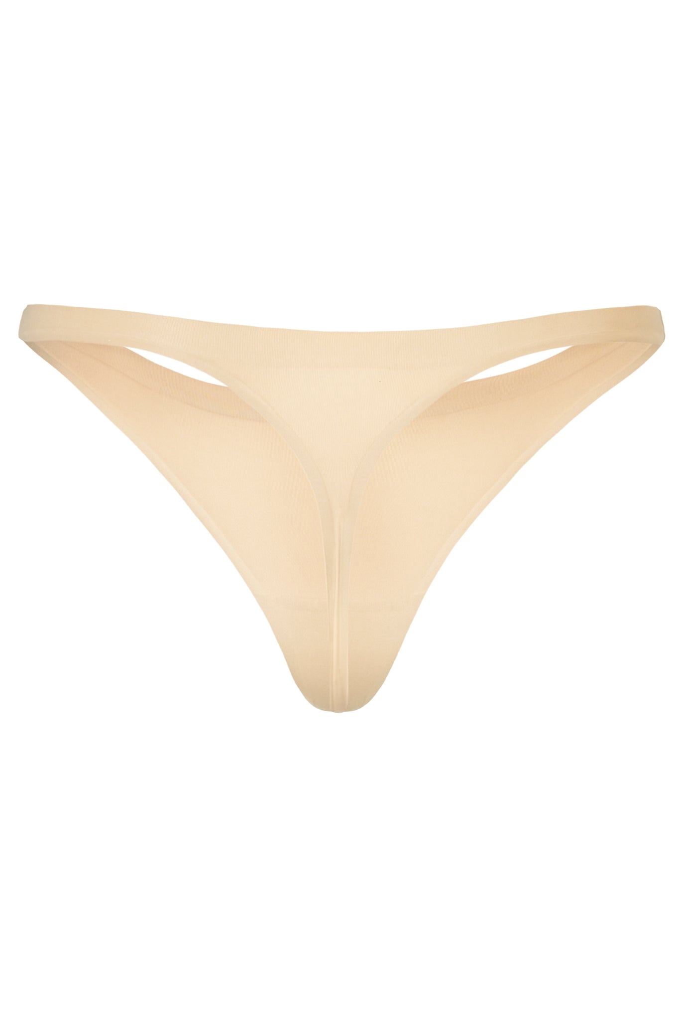 Seamless Knit Thong in Warm Peach - 2