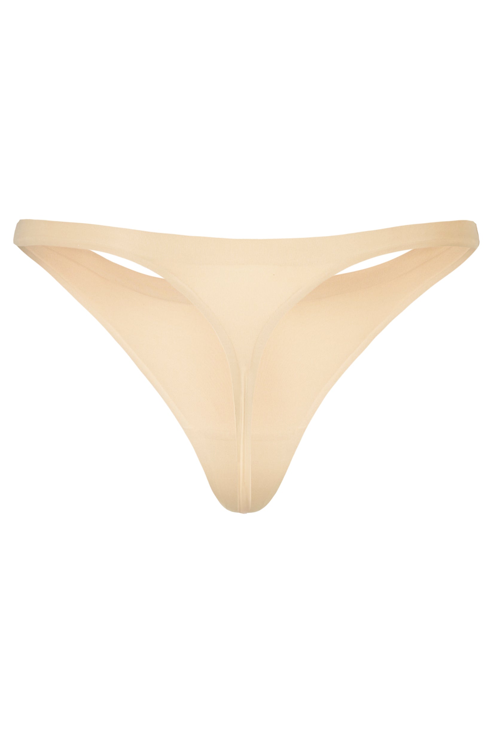 Seamless Knit Thong in Warm Peach - 2