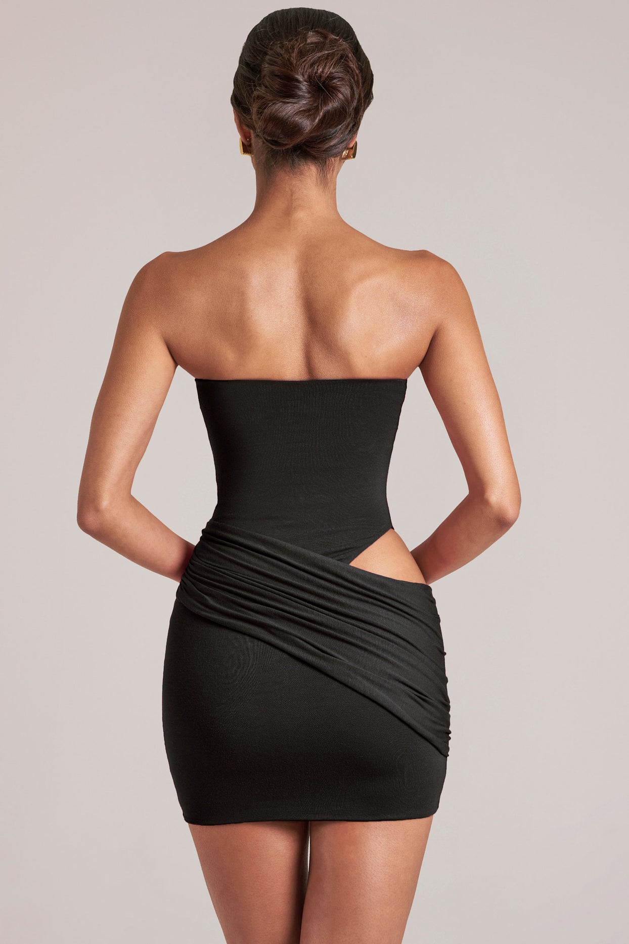Bandeau Bodycon Mini Dress in Black - 7