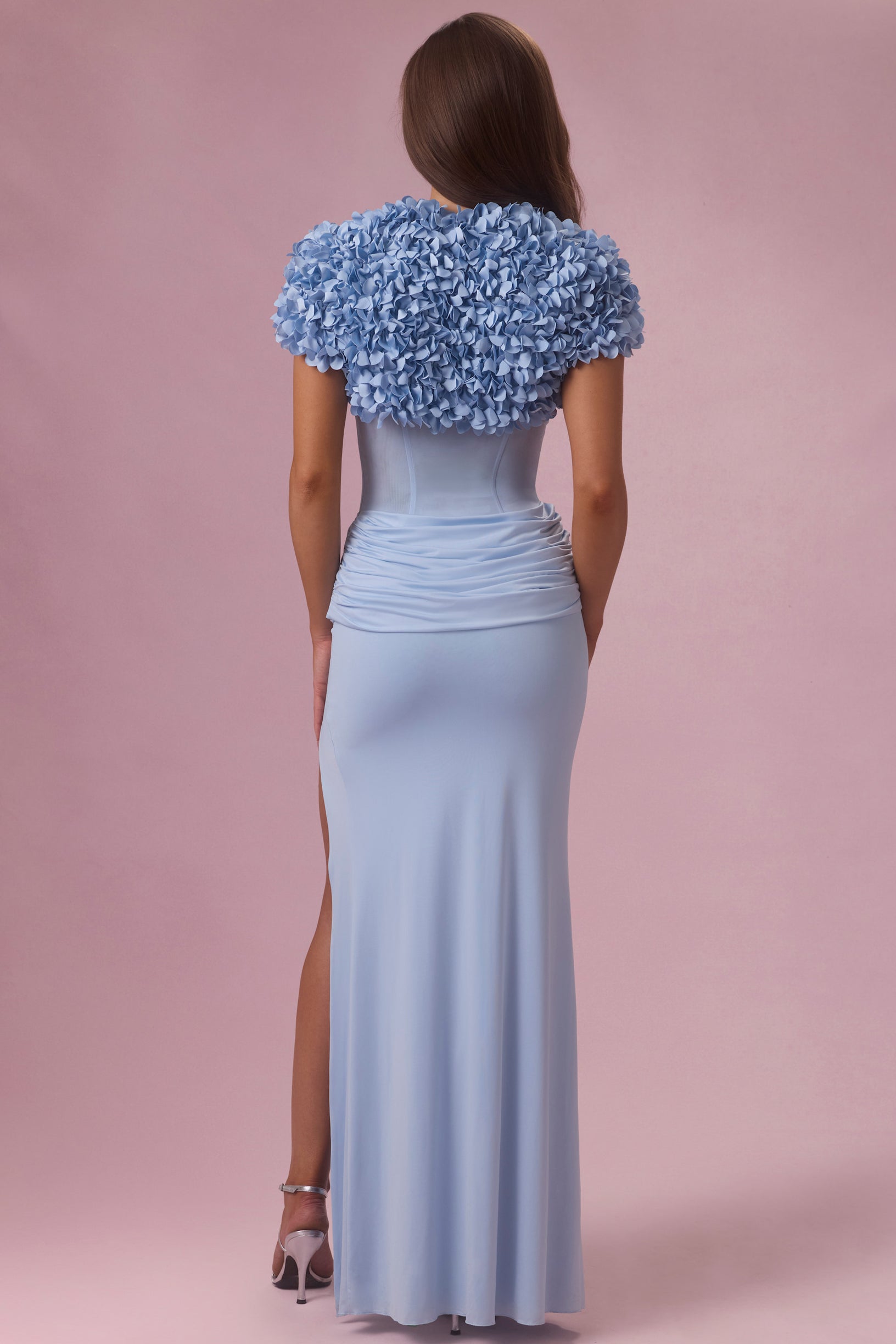 Cropped Bolero  in Sky Blue - 2