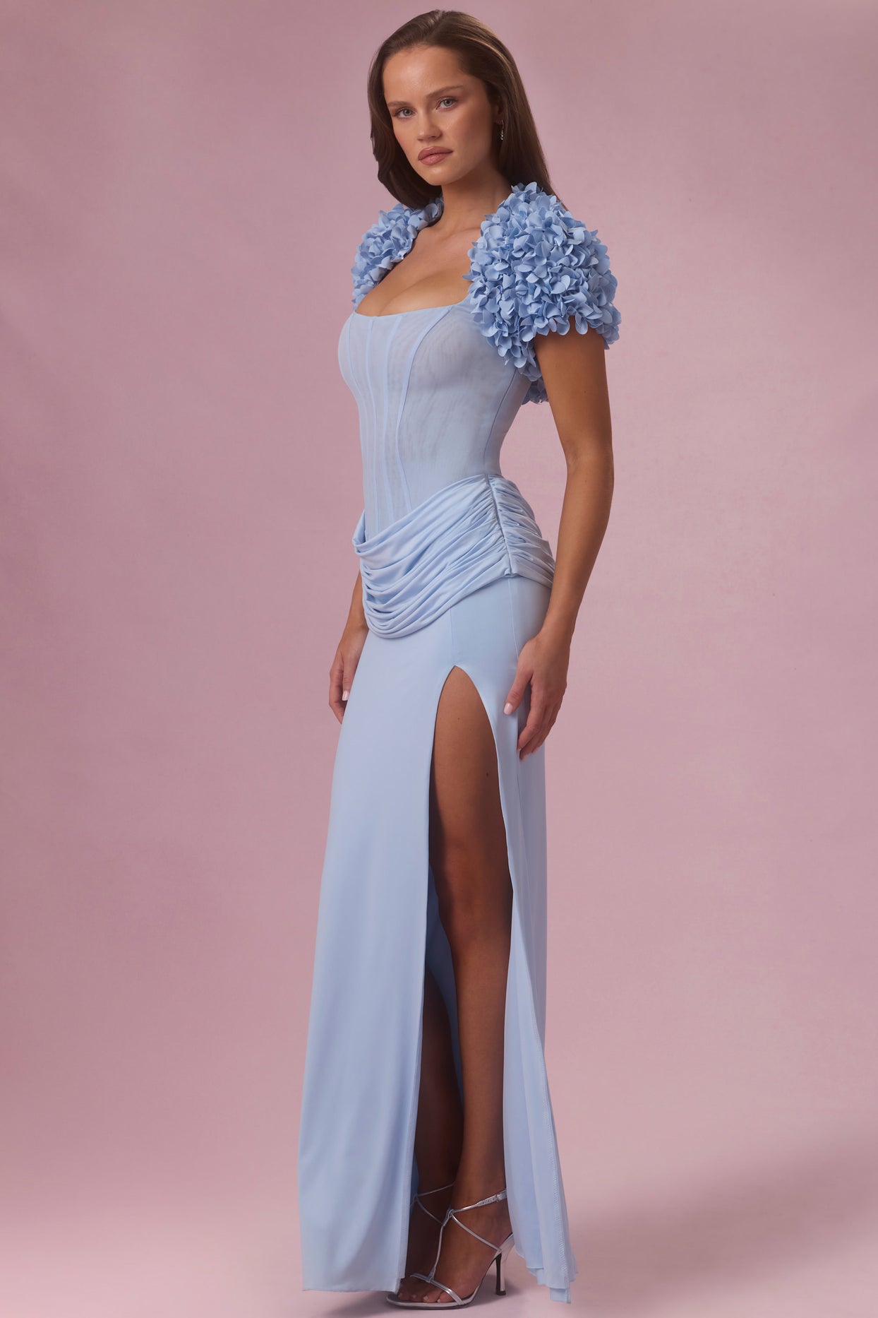 Cropped Bolero  in Sky Blue - 3