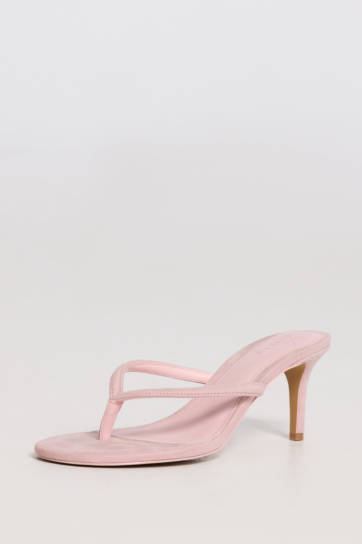 Heeled Thong Sandals in Pink - 5