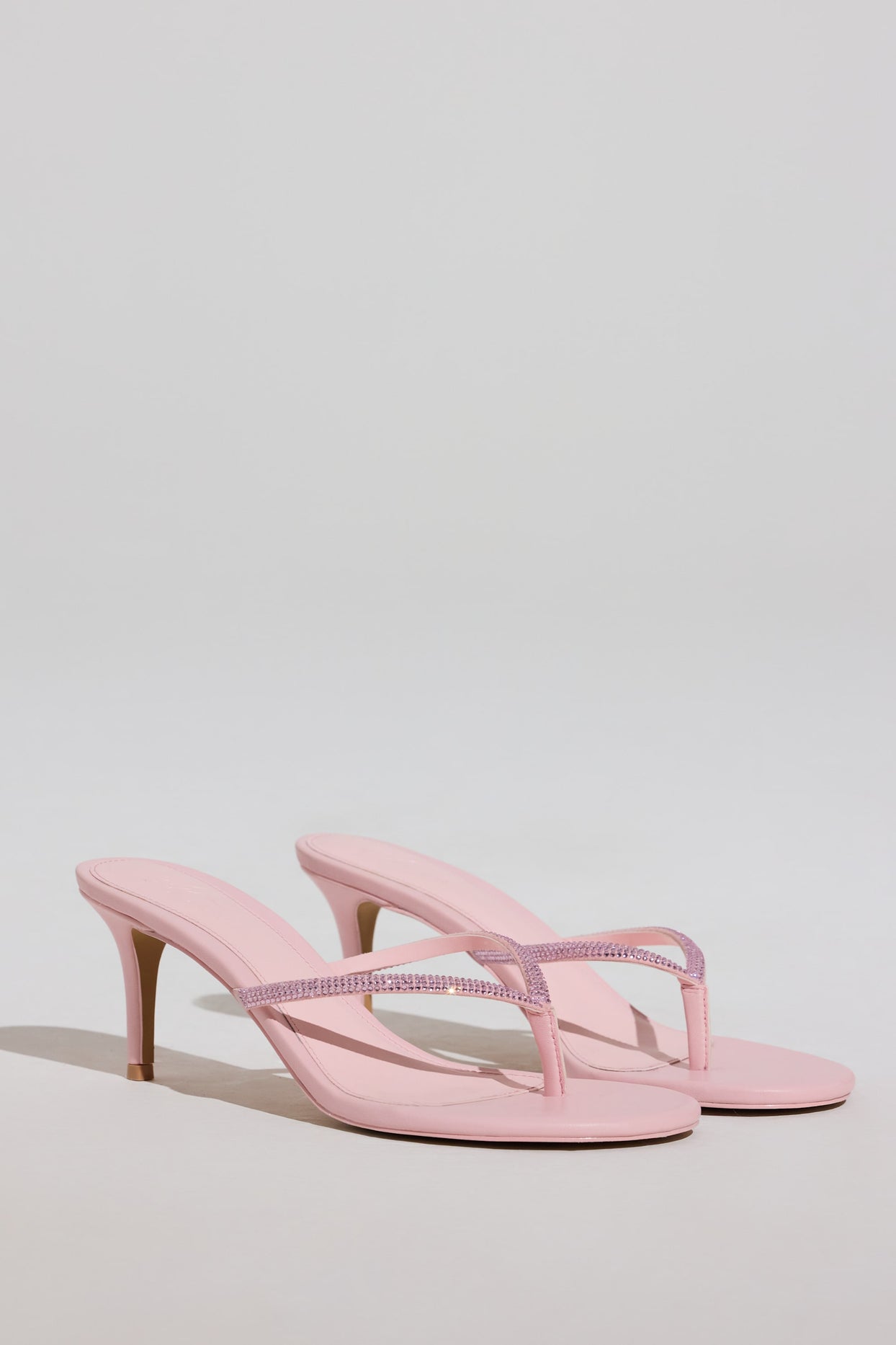 Heeled Sandal  in Blush Pink - 1