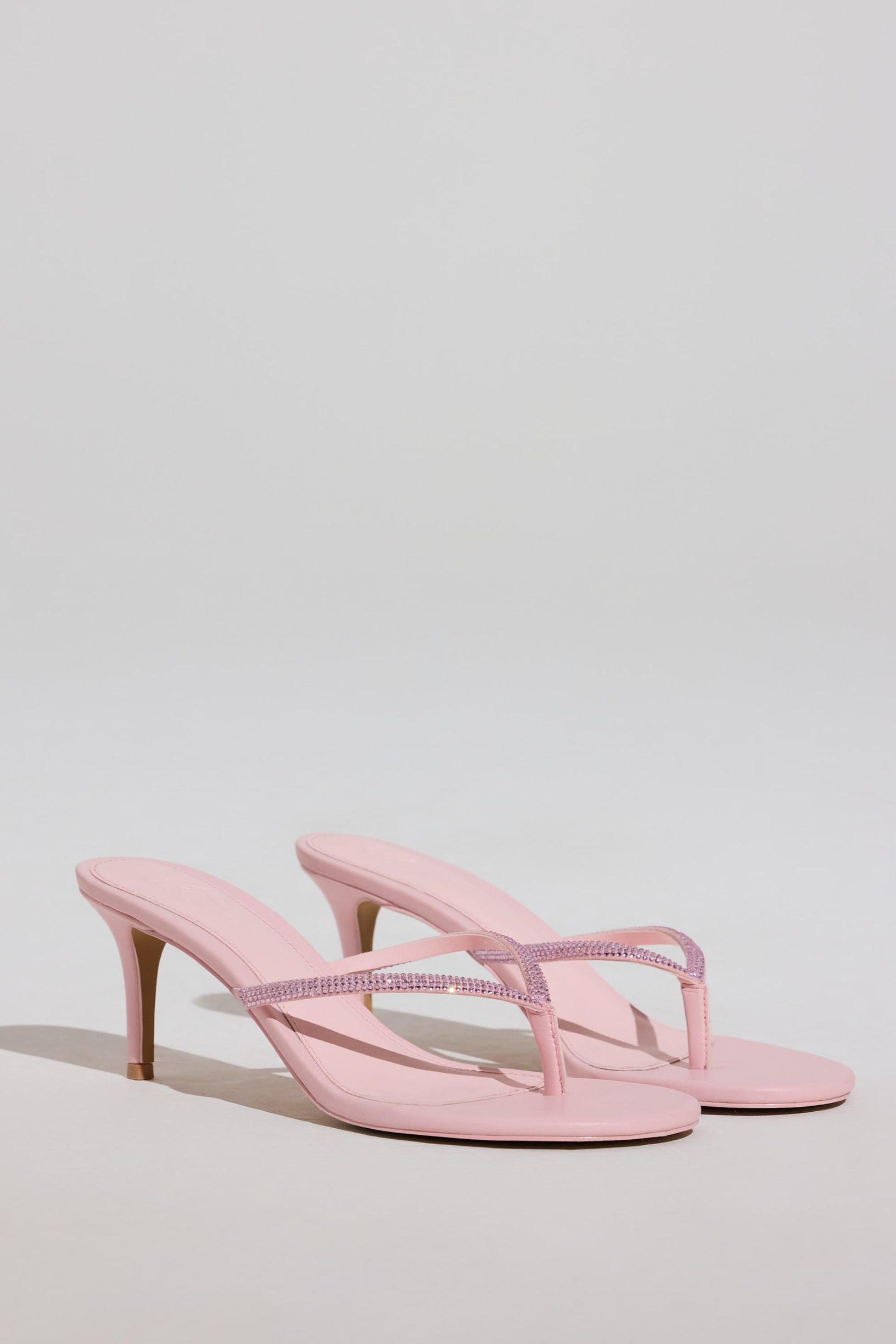 Heeled Sandal  in Blush Pink - 1