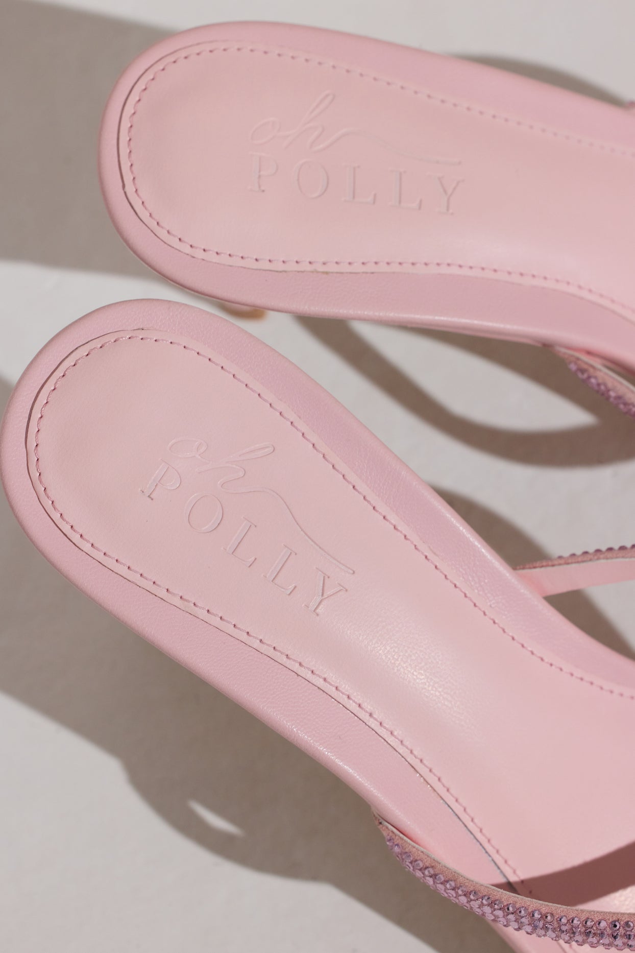 Heeled Sandal  in Blush Pink - 4