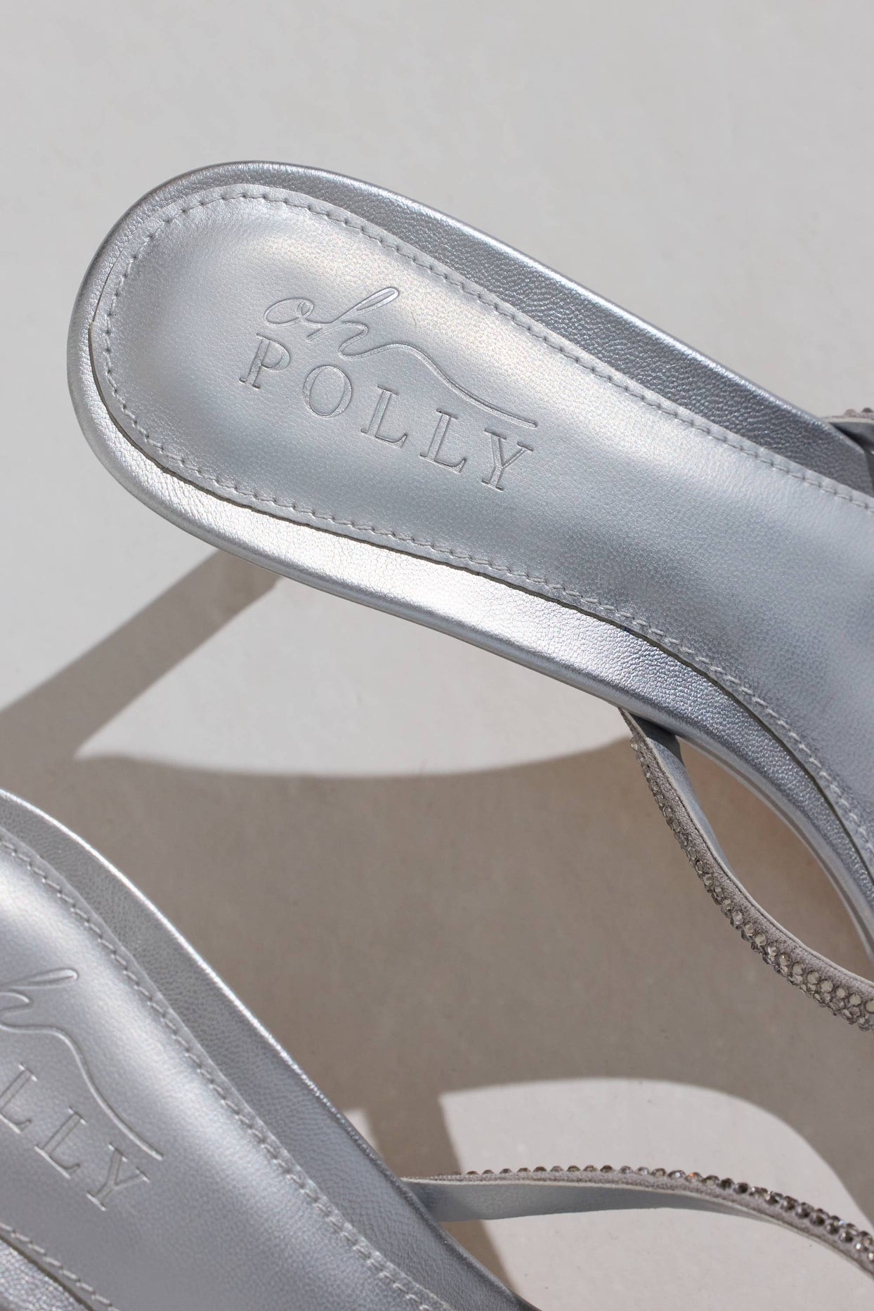 Heeled Sandal  in Silver - 4
