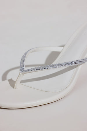 Heeled Sandal  in White