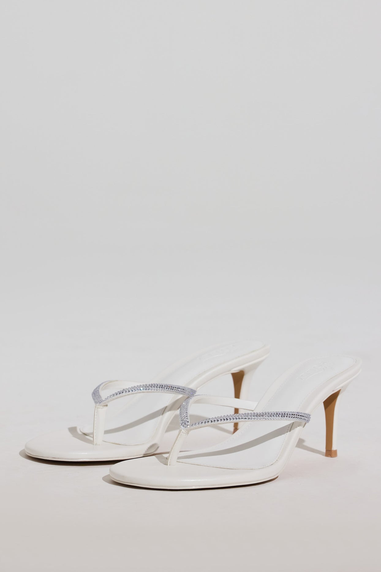 Heeled Sandal  in White - 1
